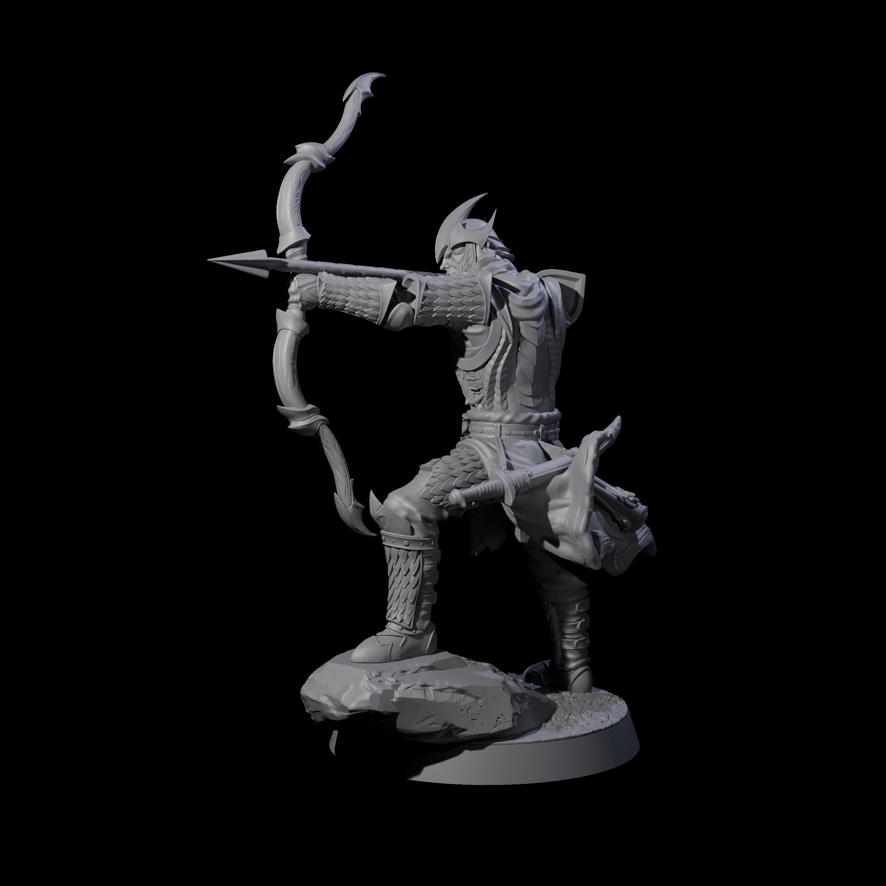 Dragon Archer F Miniature for Dungeons and Dragons, Pathfinder or other TTRPGs