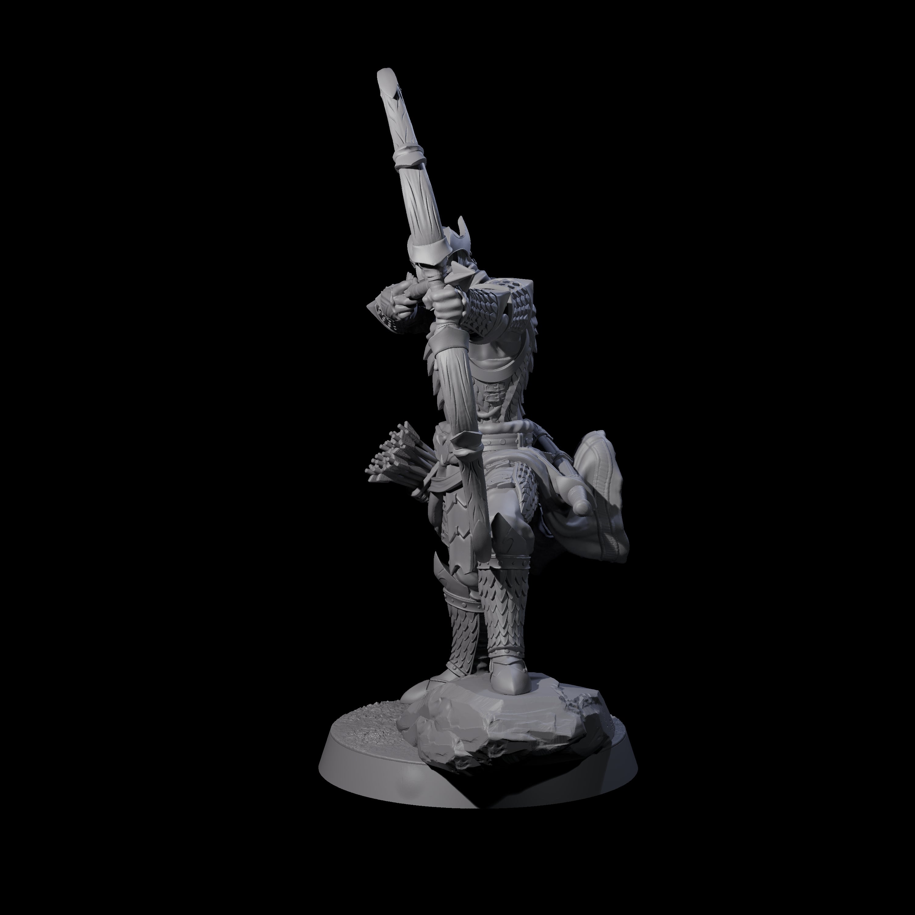 Dragon Archer F Miniature for Dungeons and Dragons, Pathfinder or other TTRPGs