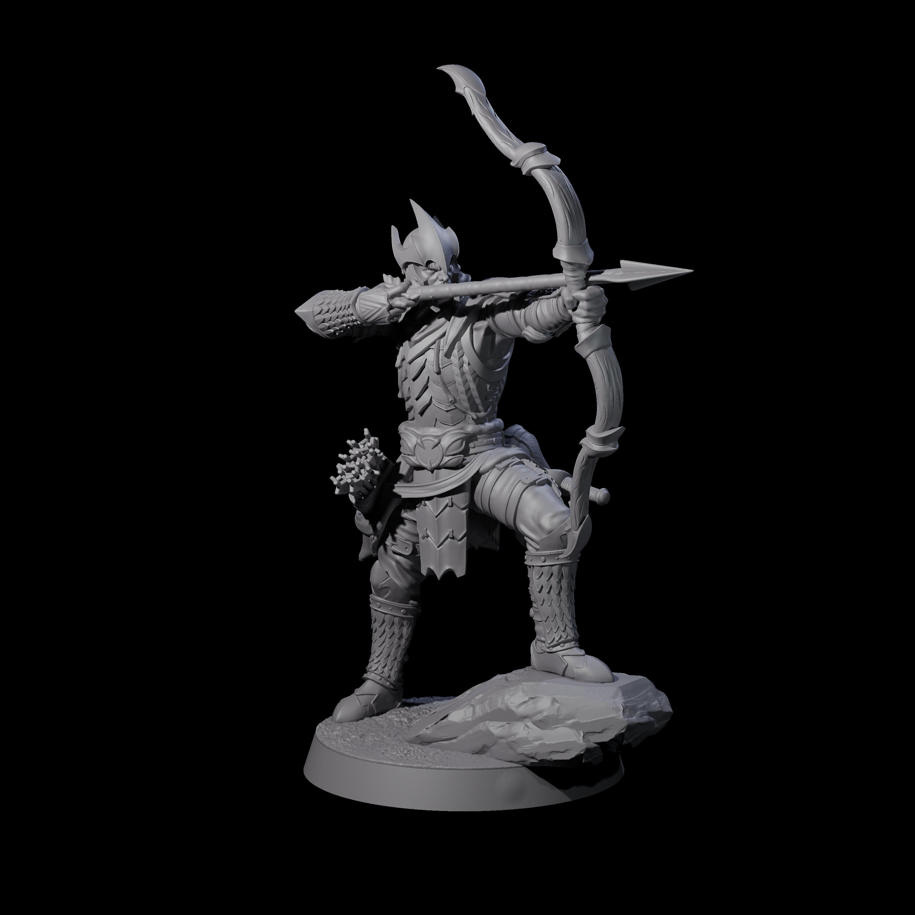 Dragon Archer F Miniature for Dungeons and Dragons, Pathfinder or other TTRPGs