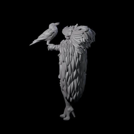 Dragon Guard Keeper of the Ravens Miniature for Dungeons and Dragons, Pathfinder or other TTRPGs