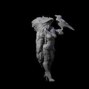 Dragon Guard Keeper of the Ravens Miniature for Dungeons and Dragons, Pathfinder or other TTRPGs