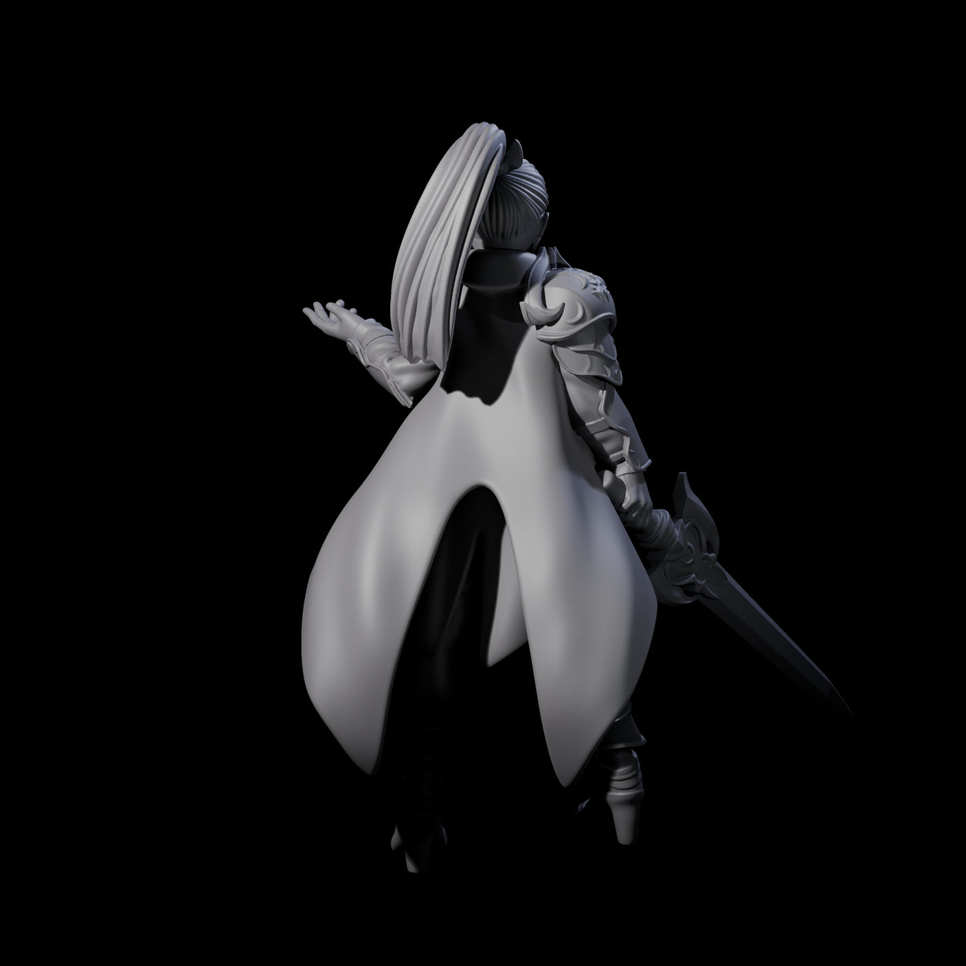 Dragon Guard Sassy Fighter Miniature for Dungeons and Dragons, Pathfinder or other TTRPGs