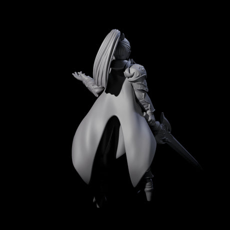 Dragon Guard Sassy Fighter Miniature for Dungeons and Dragons, Pathfinder or other TTRPGs