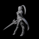 Dragon Guard Sassy Fighter Miniature for Dungeons and Dragons, Pathfinder or other TTRPGs