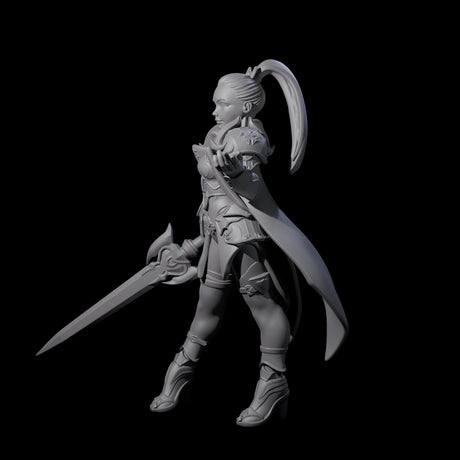 Dragon Guard Sassy Fighter Miniature for Dungeons and Dragons, Pathfinder or other TTRPGs