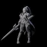 Dragon Guard Sassy Fighter Miniature for Dungeons and Dragons, Pathfinder or other TTRPGs