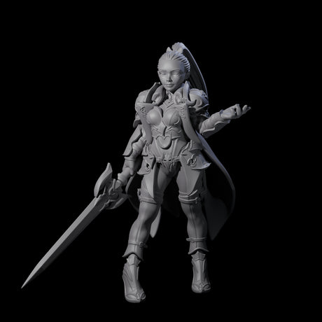 Dragon Guard Sassy Fighter Miniature for Dungeons and Dragons, Pathfinder or other TTRPGs