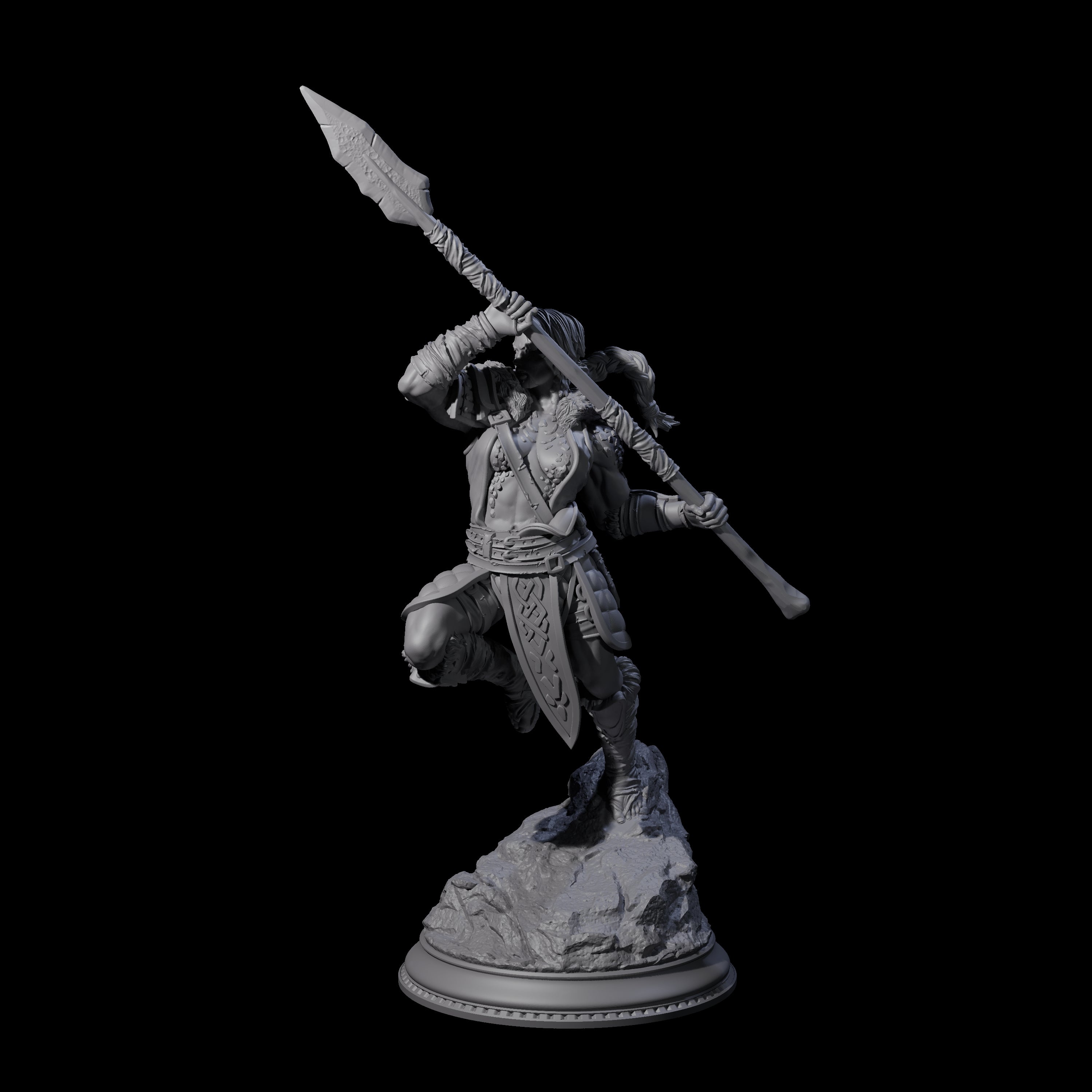 Dragon Marked Barbarian Miniature for Dungeons and Dragons, Pathfinder or other TTRPGs