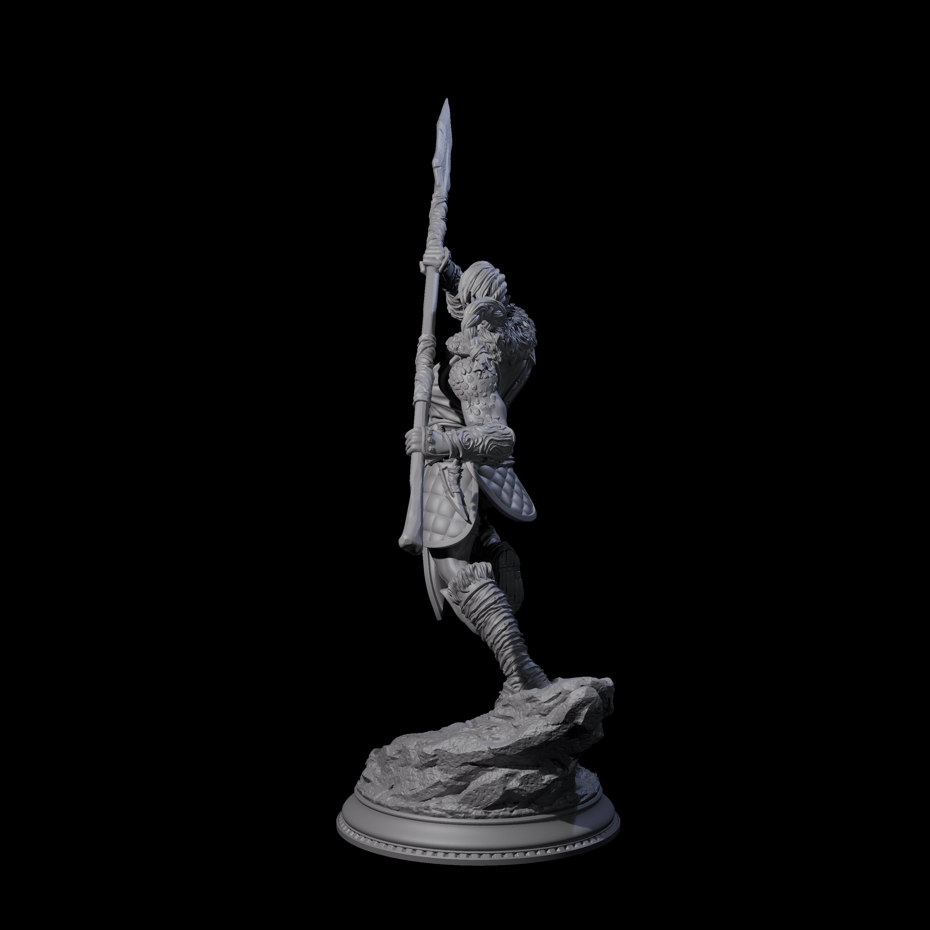 Dragon Marked Barbarian Miniature for Dungeons and Dragons, Pathfinder or other TTRPGs