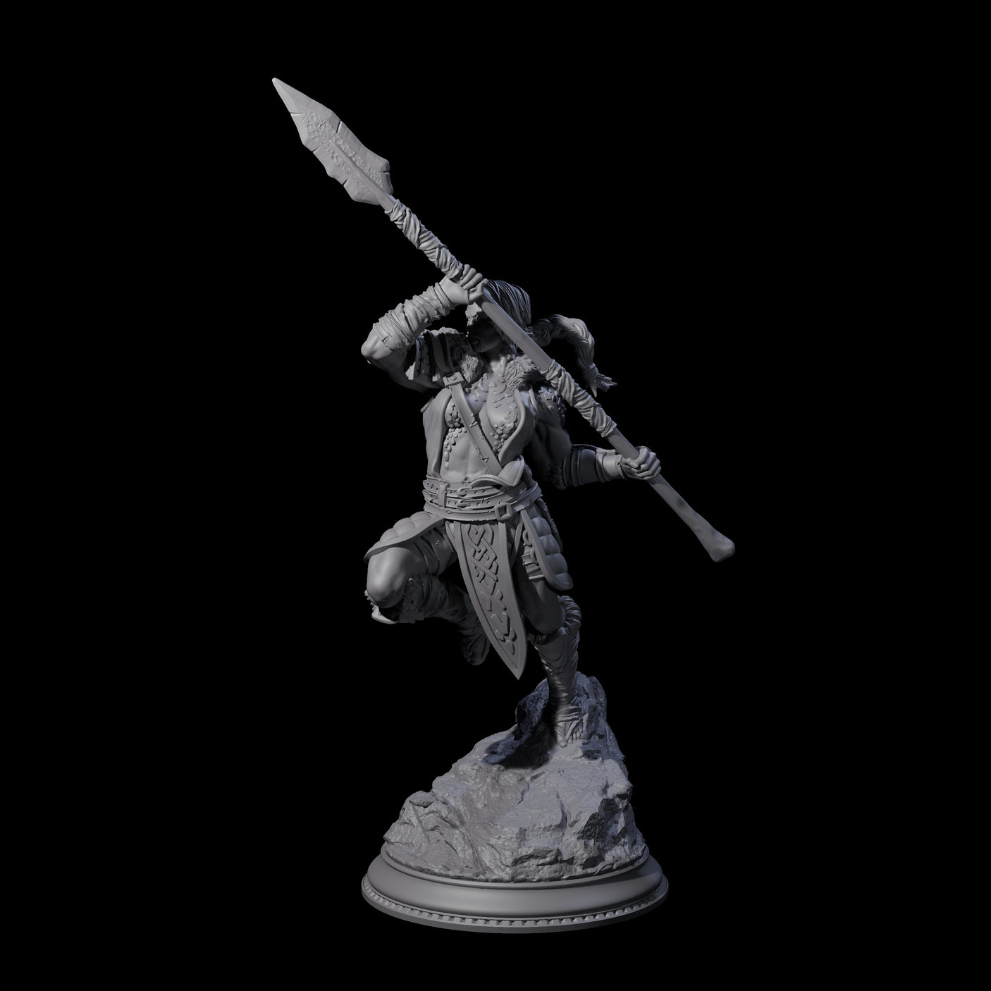Dragon Marked Barbarian Miniature for Dungeons and Dragons, Pathfinder or other TTRPGs