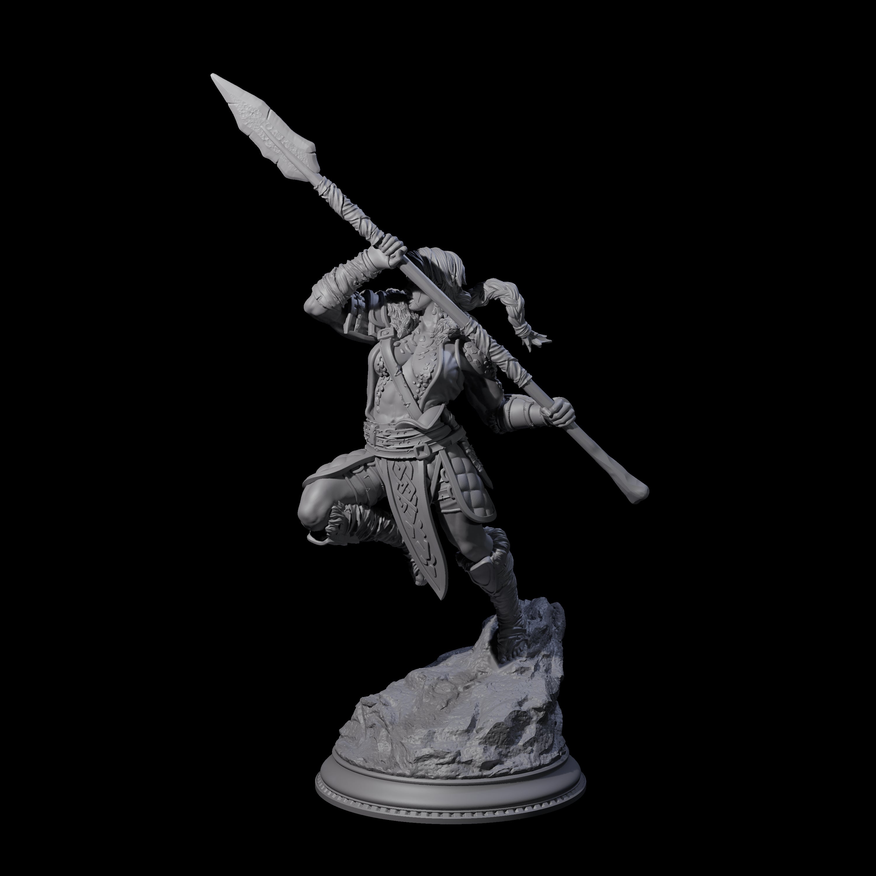 Dragon Marked Barbarian Miniature for Dungeons and Dragons, Pathfinder or other TTRPGs