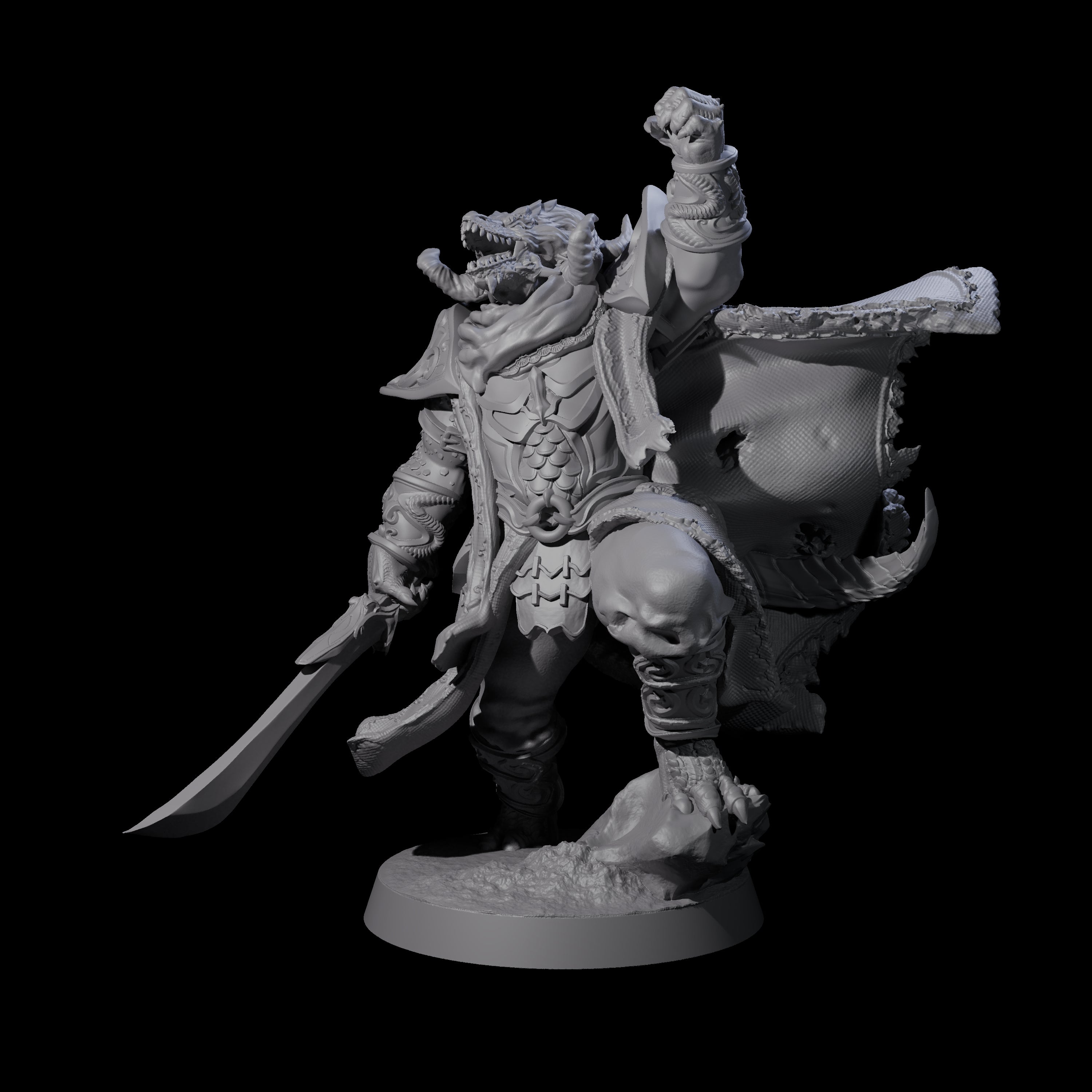 Dragon Oath Paladin Miniature for Dungeons and Dragons, Pathfinder or other TTRPGs