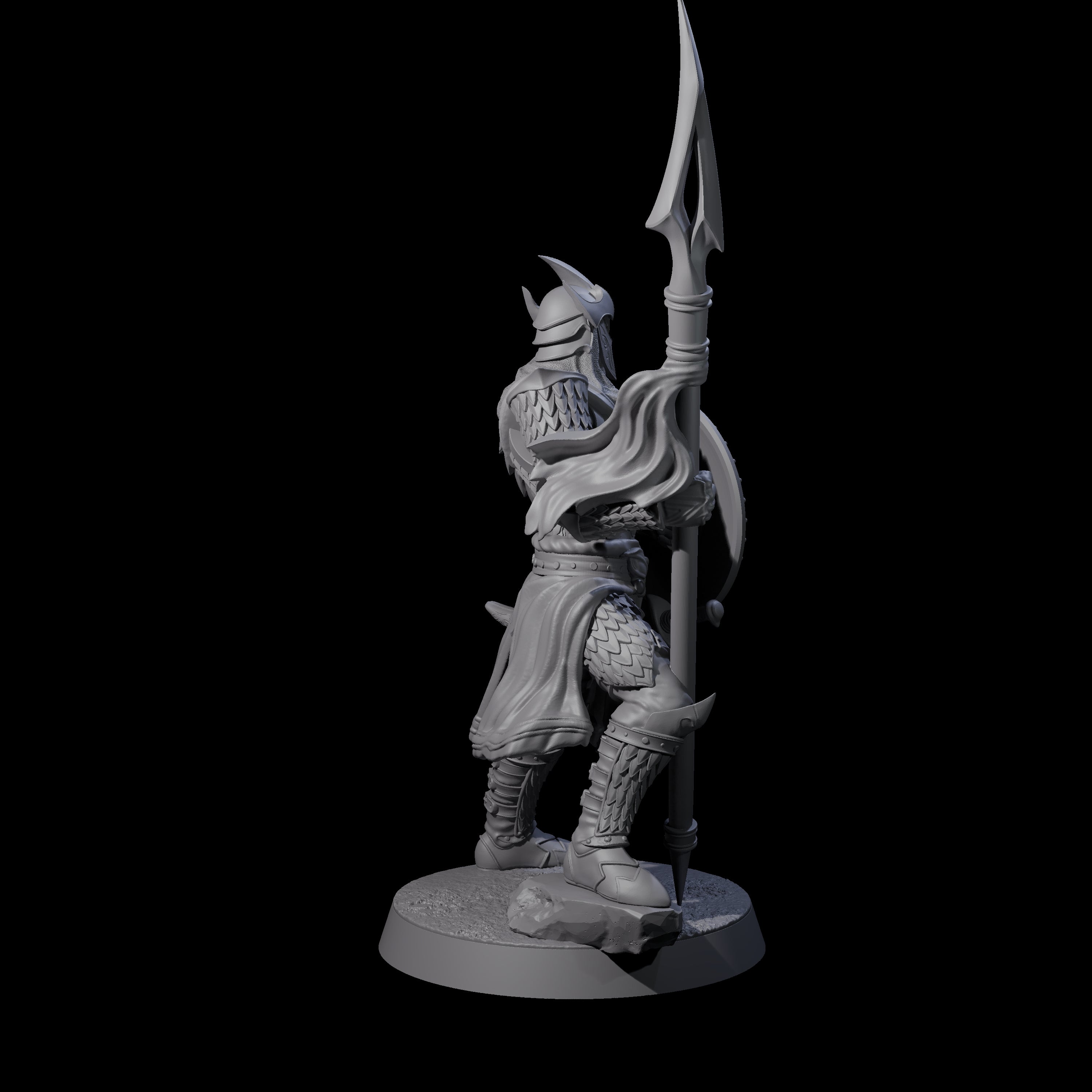 Dragon Spearman A Miniature for Dungeons and Dragons, Pathfinder or other TTRPGs
