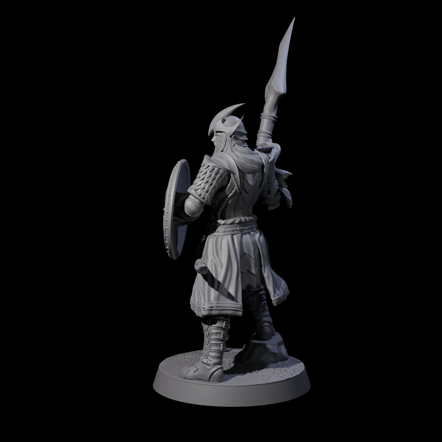 Dragon Spearman A Miniature for Dungeons and Dragons, Pathfinder or other TTRPGs