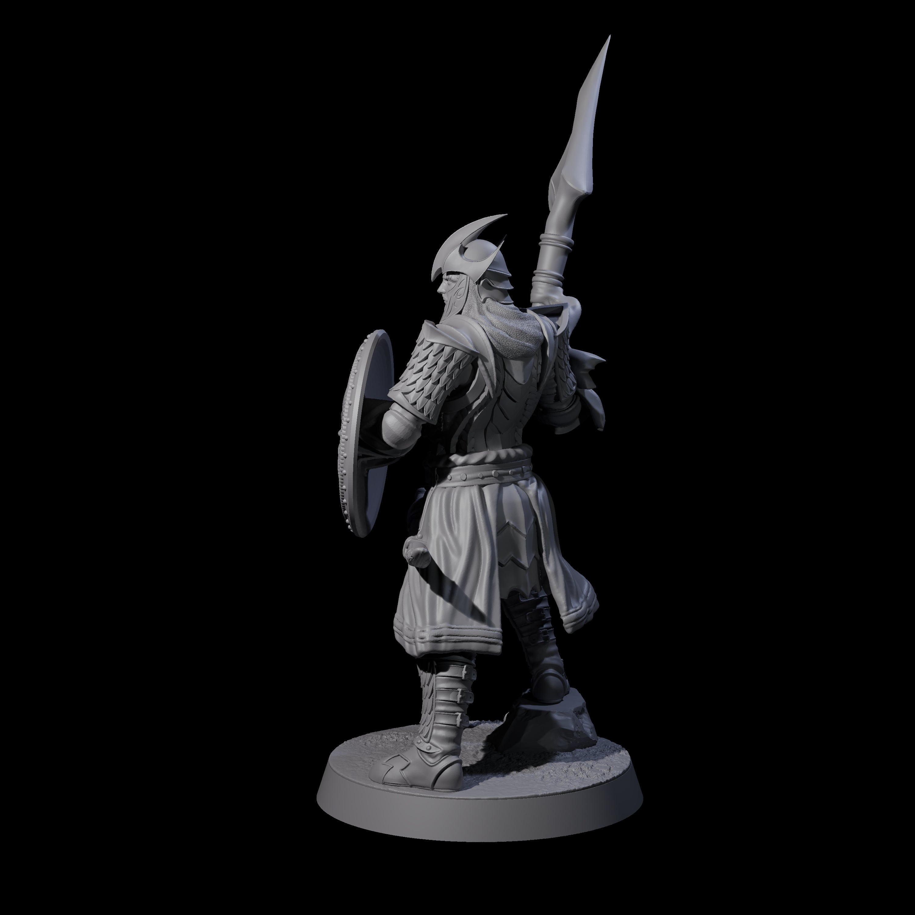 Dragon Spearman A Miniature for Dungeons and Dragons, Pathfinder or other TTRPGs