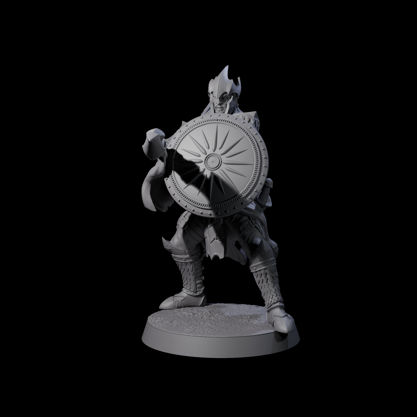 Dragon Spearman B Miniature for Dungeons and Dragons, Pathfinder or other TTRPGs