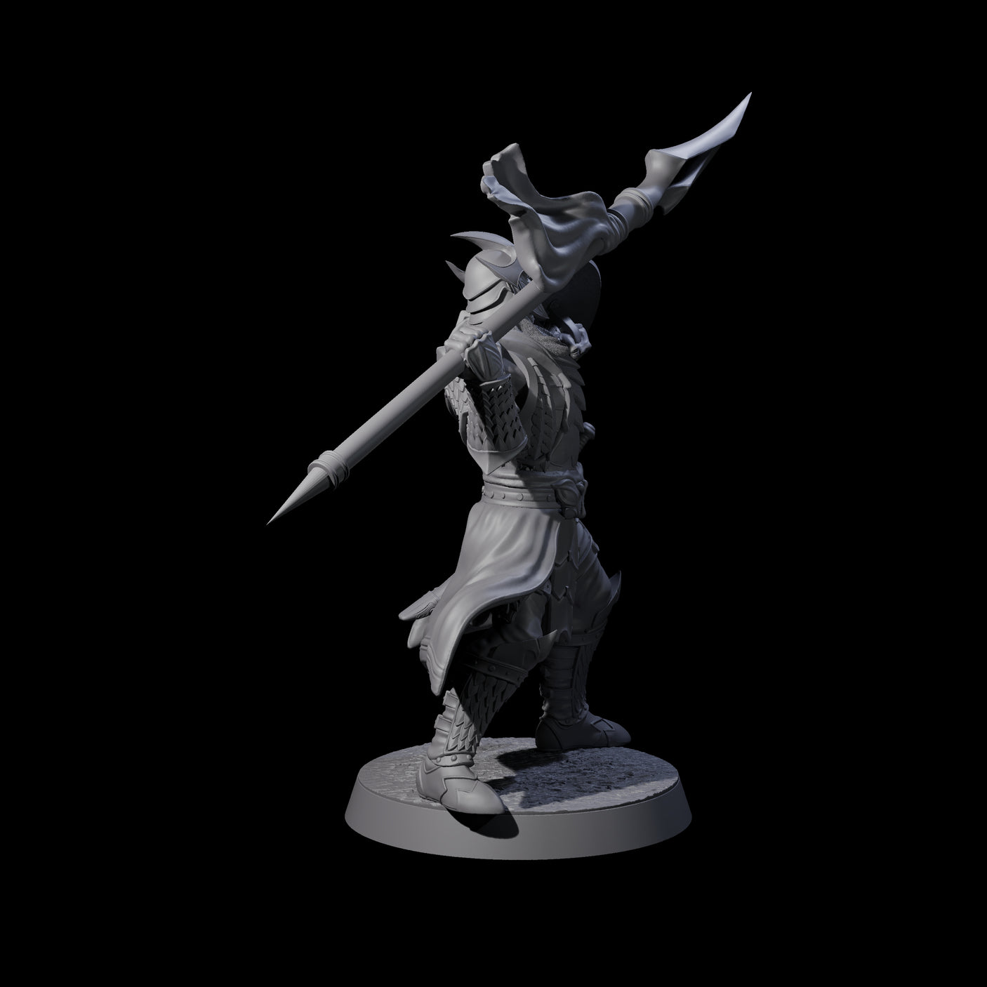 Dragon Spearman C Miniature for Dungeons and Dragons, Pathfinder or other TTRPGs