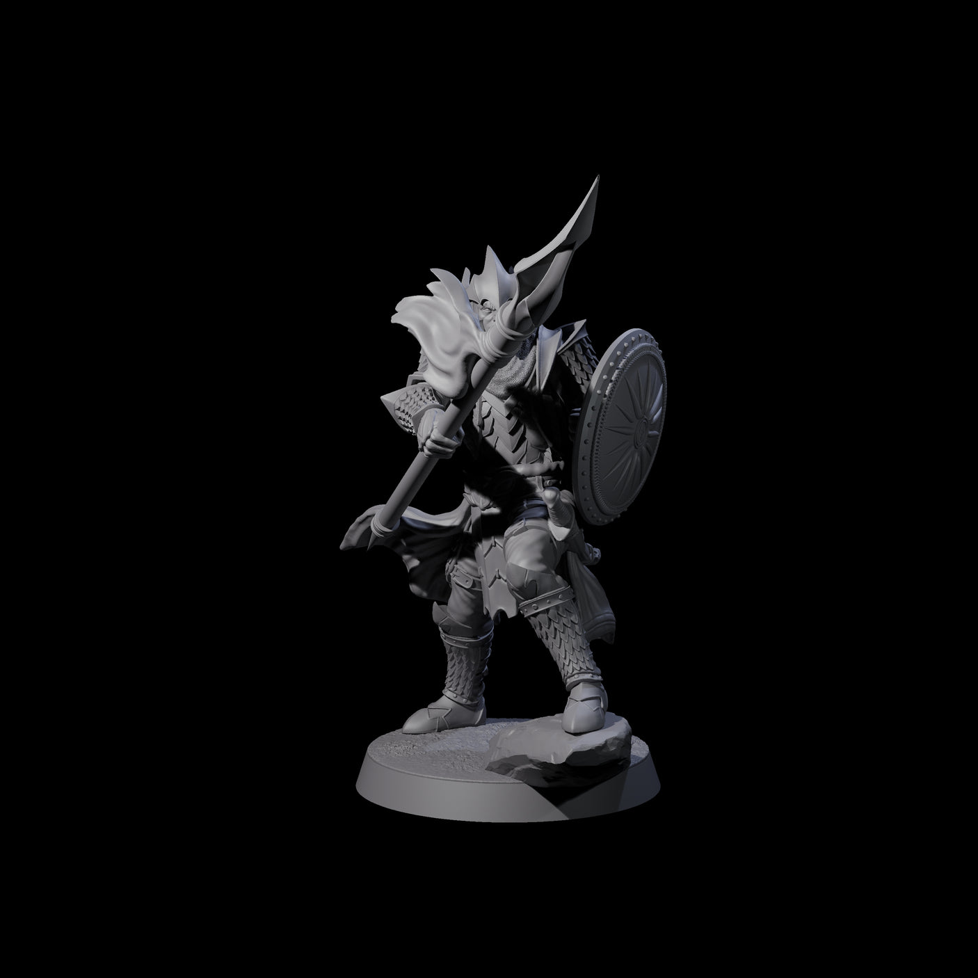 Dragon Spearman D Miniature for Dungeons and Dragons, Pathfinder or other TTRPGs