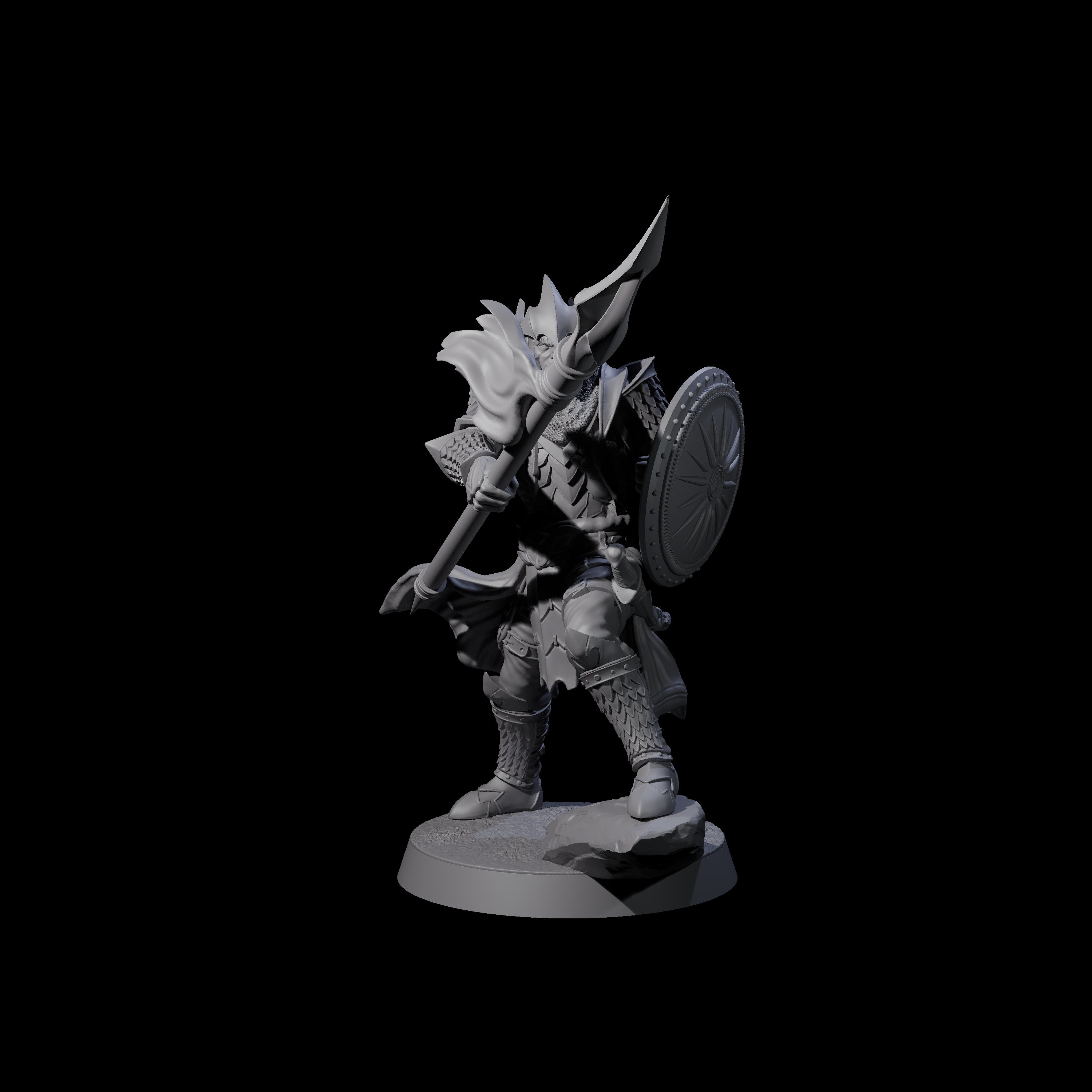Dragon Spearman D Miniature for Dungeons and Dragons, Pathfinder or other TTRPGs