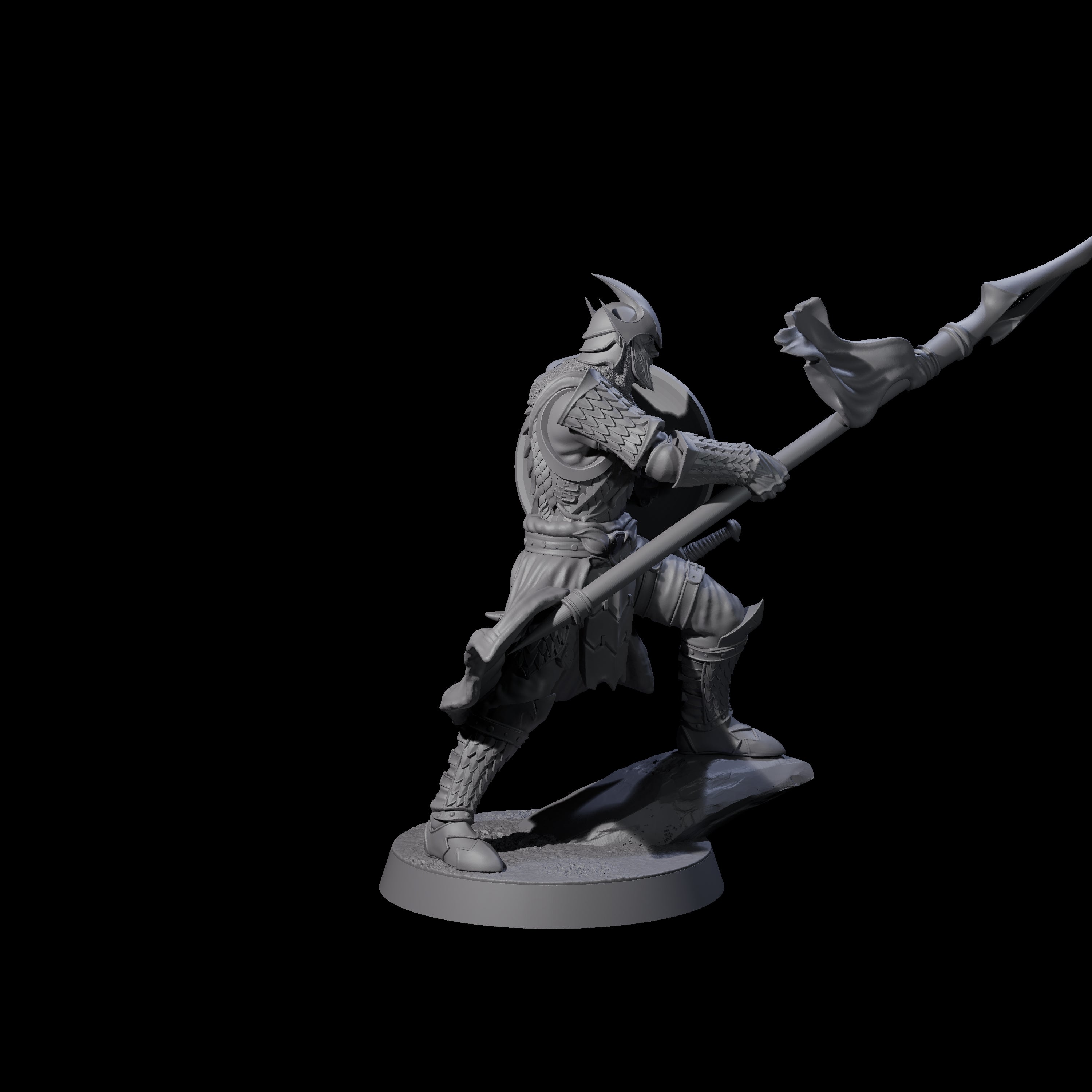 Dragon Spearman D Miniature for Dungeons and Dragons, Pathfinder or other TTRPGs