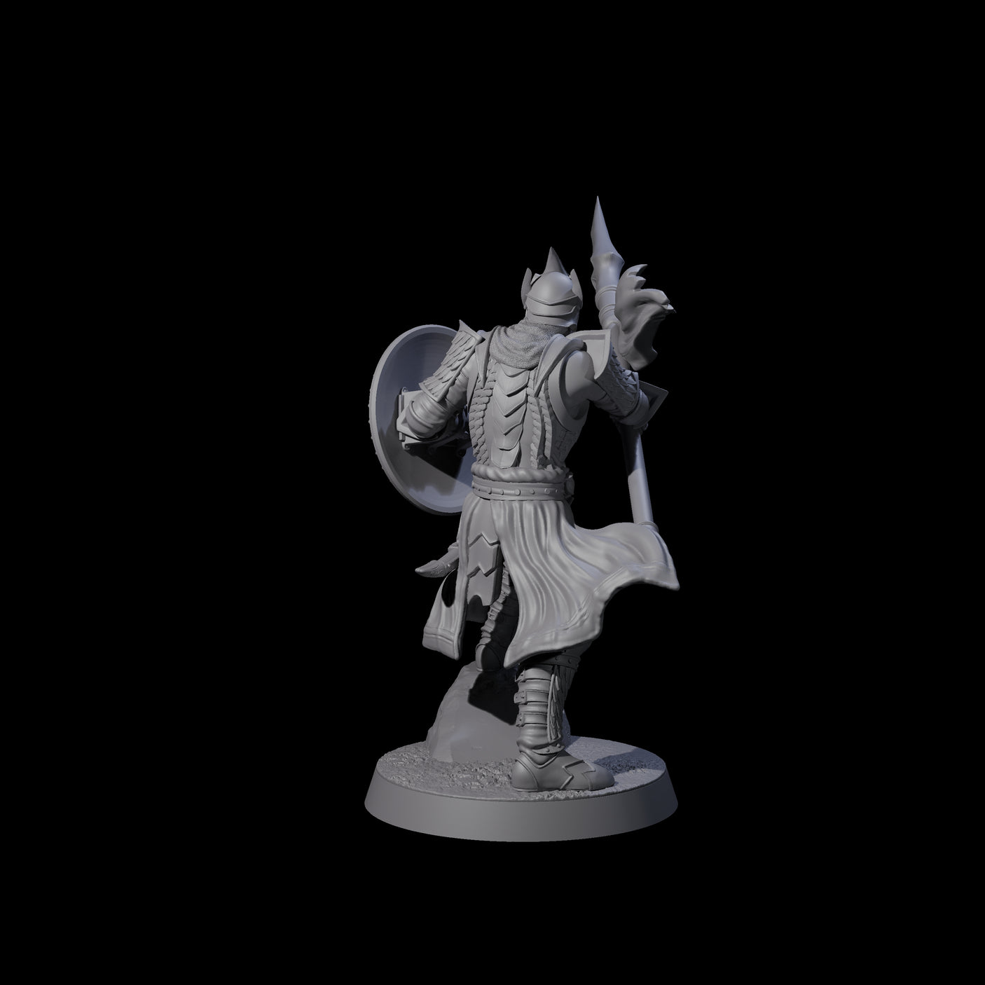 Dragon Spearman D Miniature for Dungeons and Dragons, Pathfinder or other TTRPGs