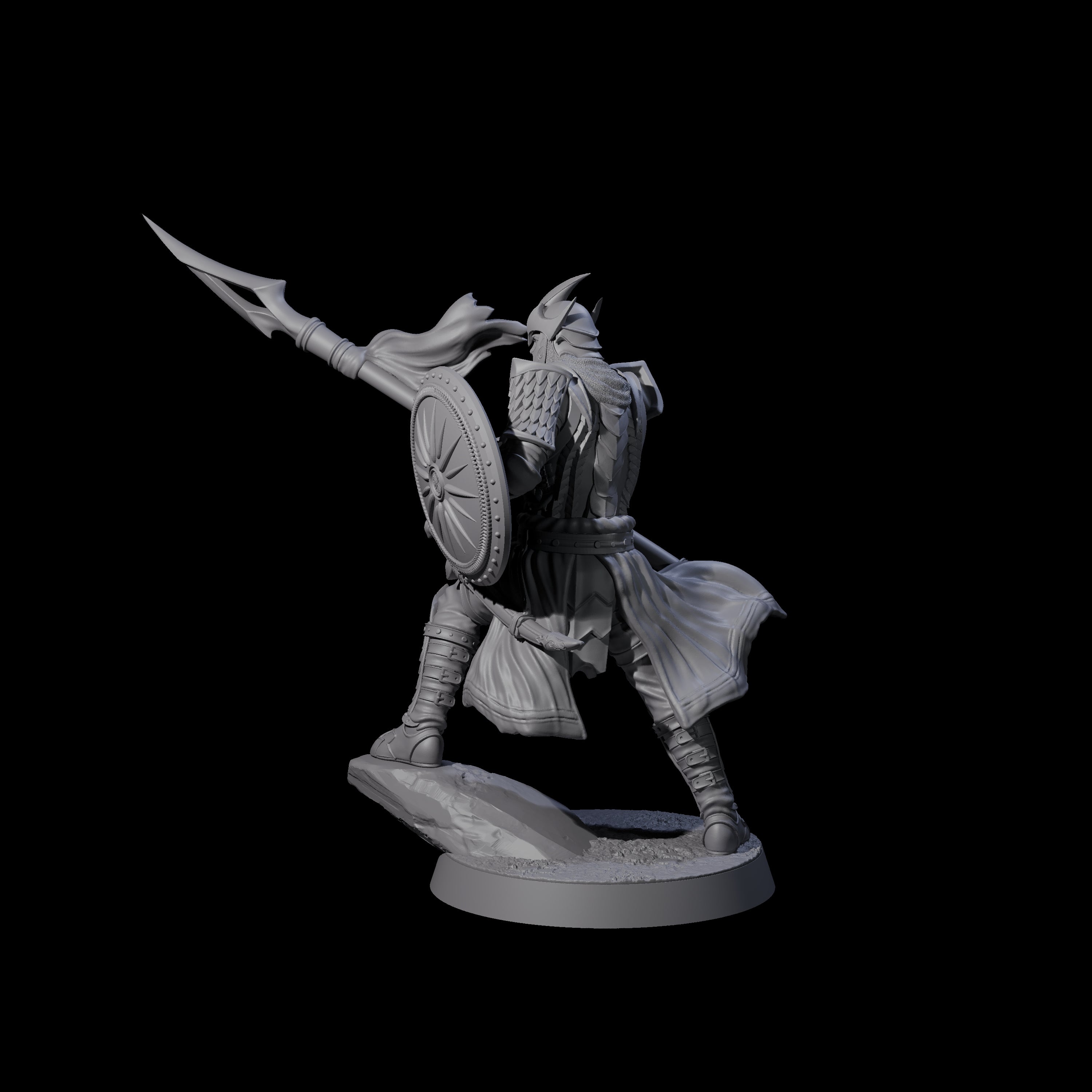 Dragon Spearman D Miniature for Dungeons and Dragons, Pathfinder or other TTRPGs