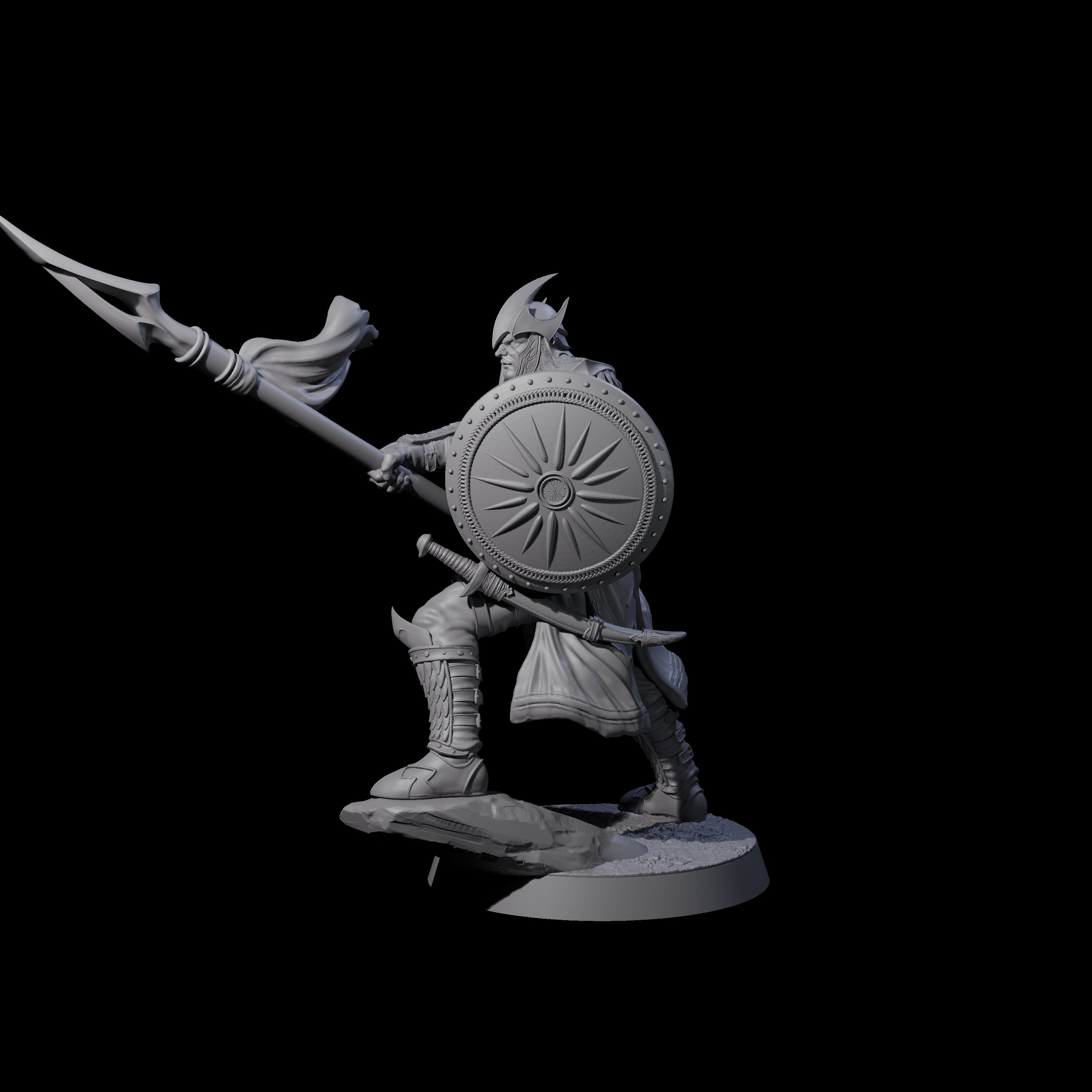 Dragon Spearman D Miniature for Dungeons and Dragons, Pathfinder or other TTRPGs