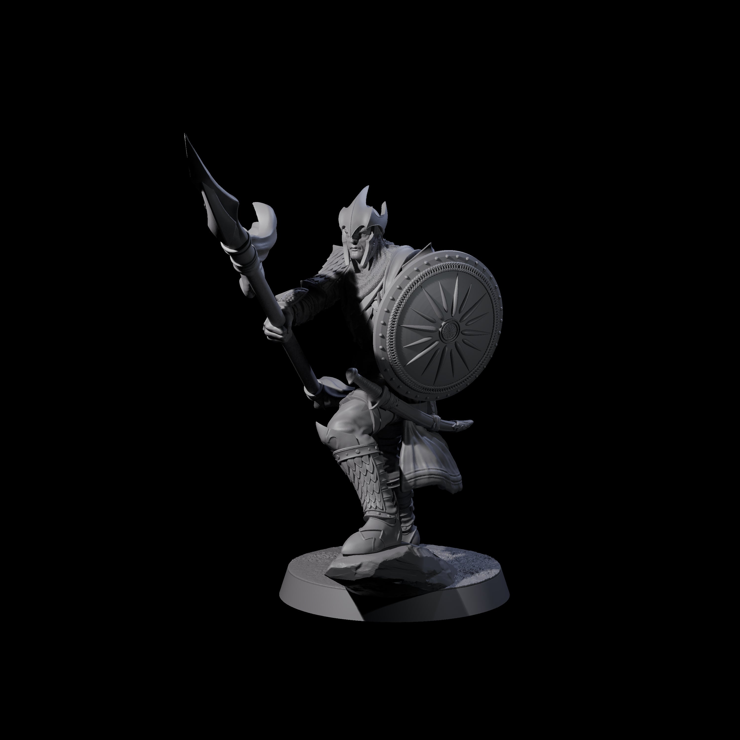 Dragon Spearman D Miniature for Dungeons and Dragons, Pathfinder or other TTRPGs