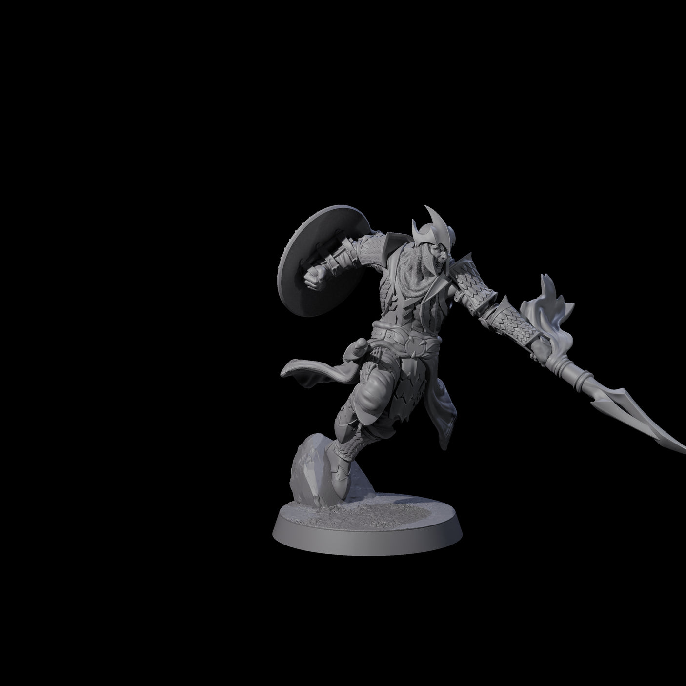 Dragon Spearman E Miniature for Dungeons and Dragons, Pathfinder or other TTRPGs