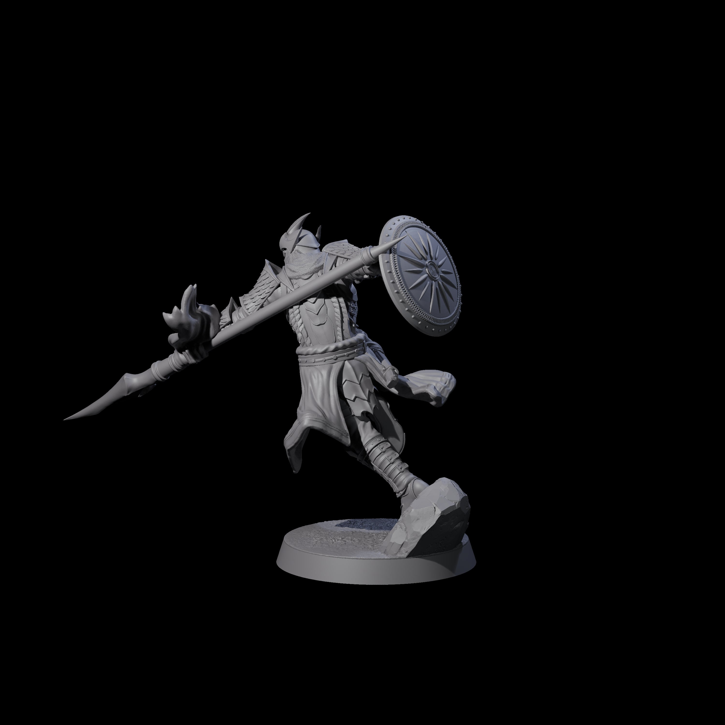 Dragon Spearman E Miniature for Dungeons and Dragons, Pathfinder or other TTRPGs