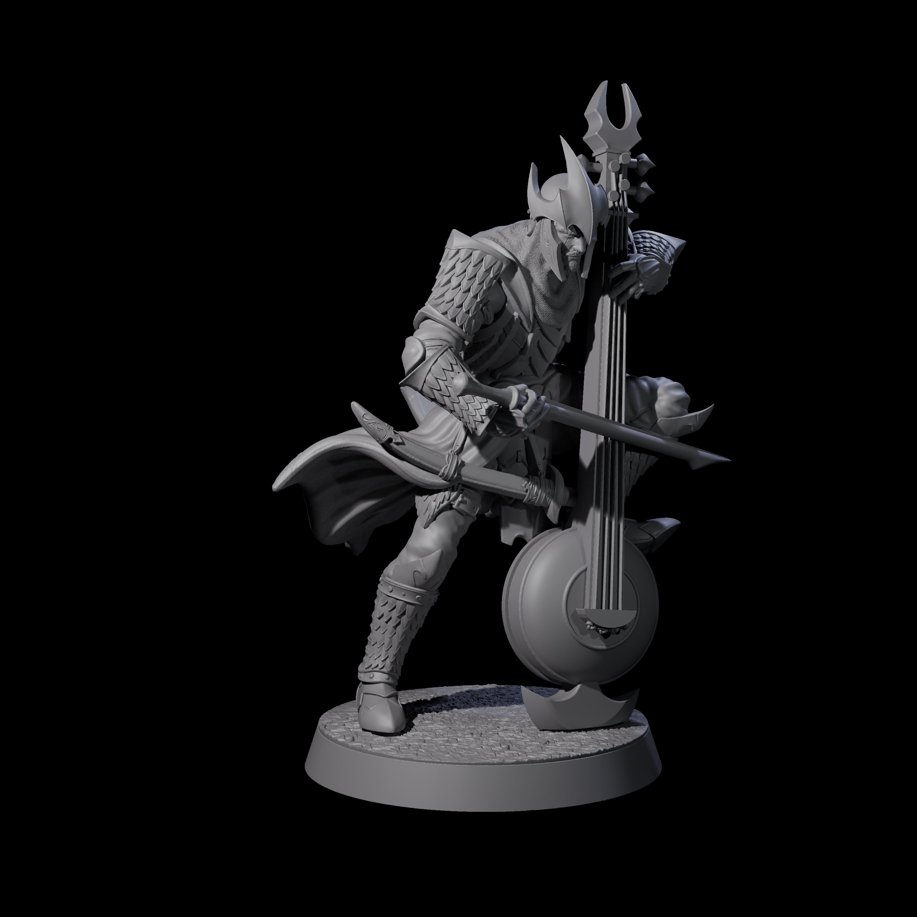 Dragon Spearman F Miniature for Dungeons and Dragons, Pathfinder or other TTRPGs