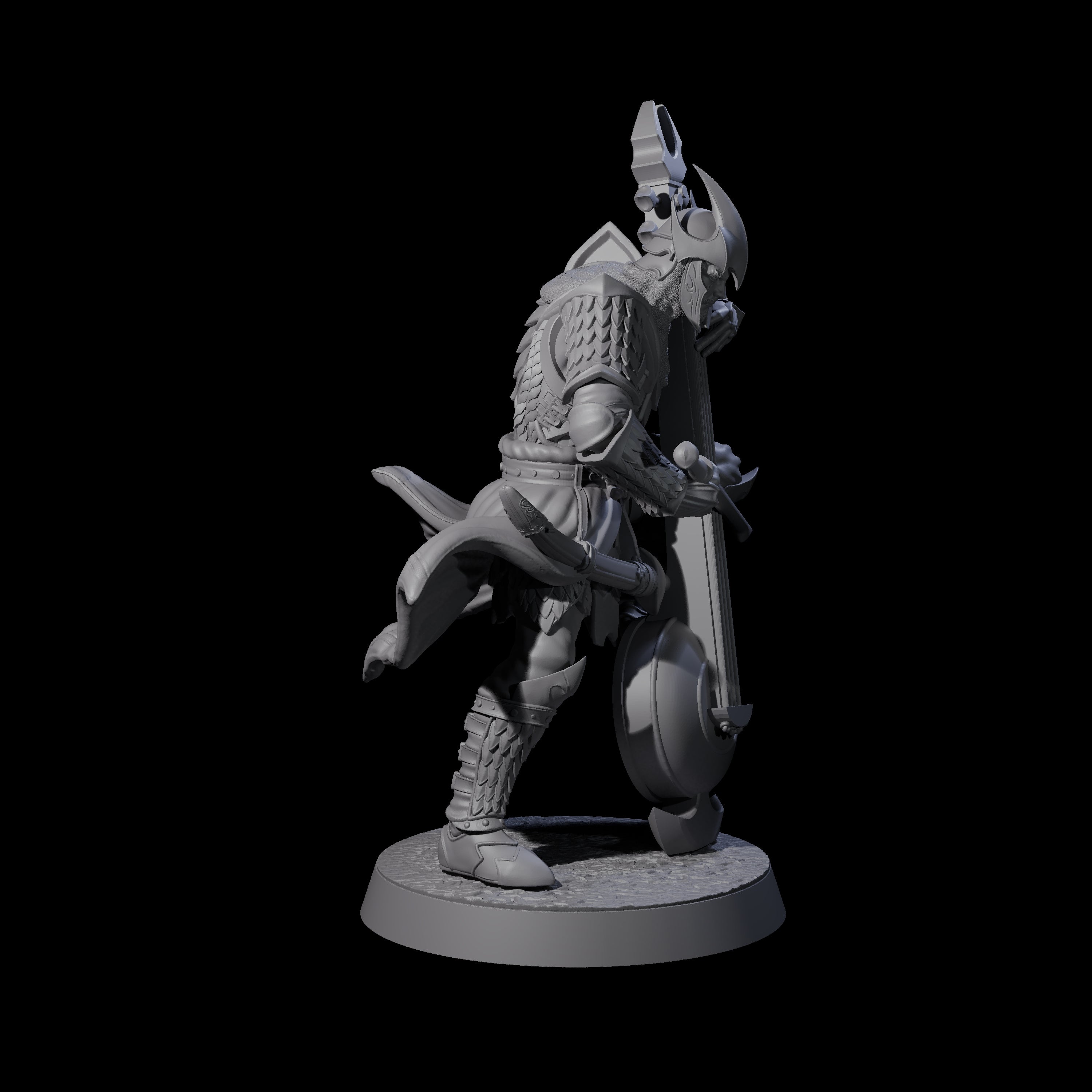 Dragon Spearman F Miniature for Dungeons and Dragons, Pathfinder or other TTRPGs