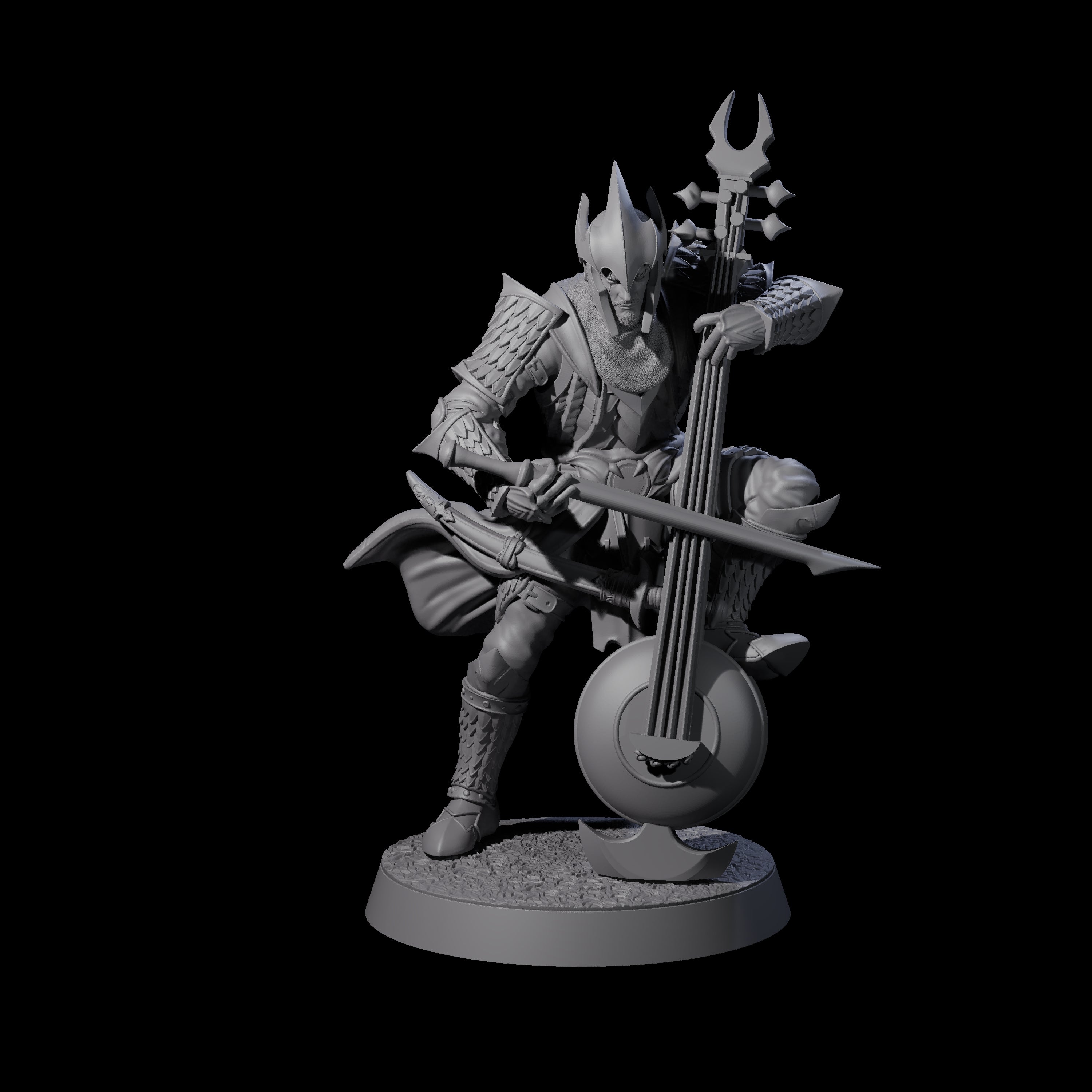 Dragon Spearman F Miniature for Dungeons and Dragons, Pathfinder or other TTRPGs