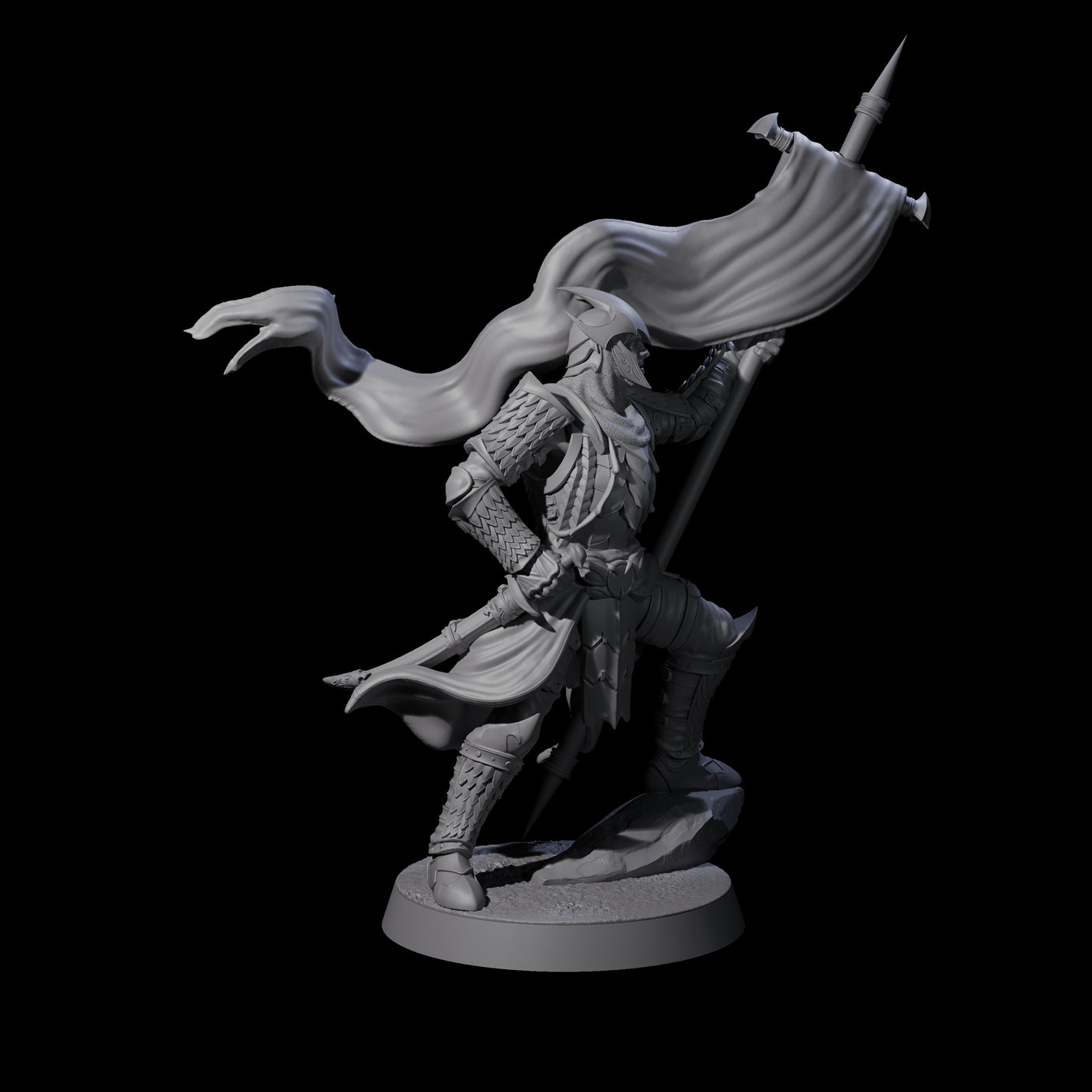 Dragon Spearman G Miniature for Dungeons and Dragons, Pathfinder or other TTRPGs
