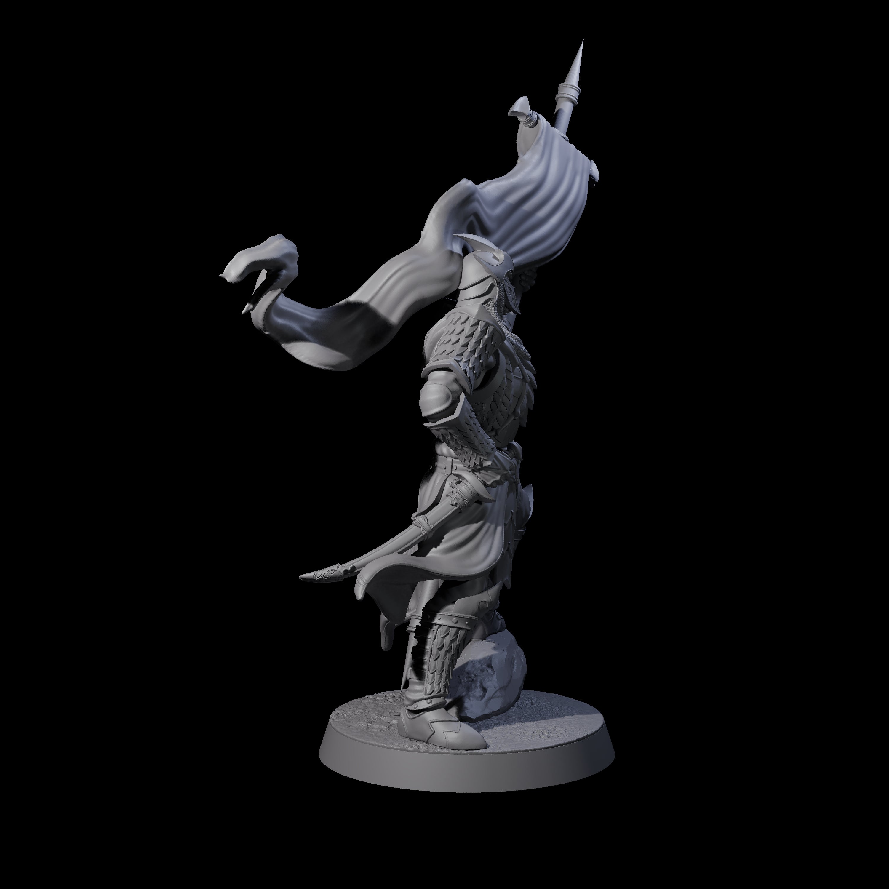 Dragon Spearman G Miniature for Dungeons and Dragons, Pathfinder or other TTRPGs