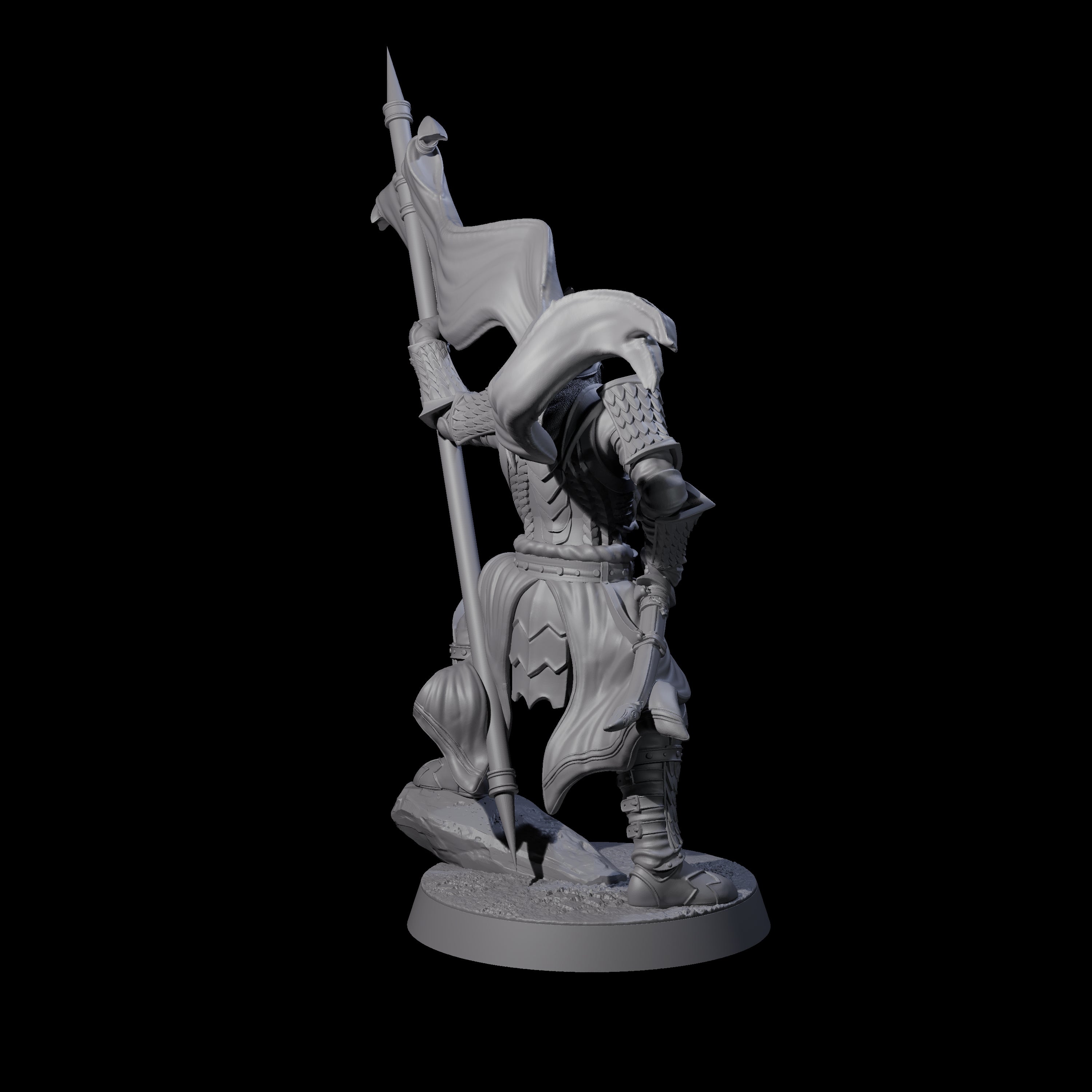 Dragon Spearman G Miniature for Dungeons and Dragons, Pathfinder or other TTRPGs