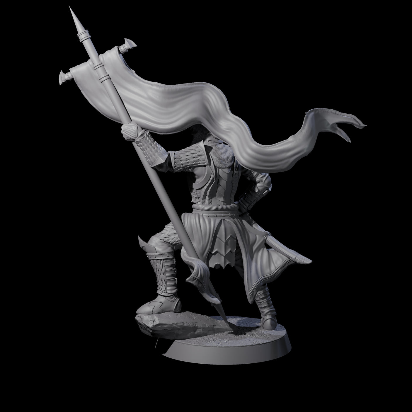 Dragon Spearman G Miniature for Dungeons and Dragons, Pathfinder or other TTRPGs