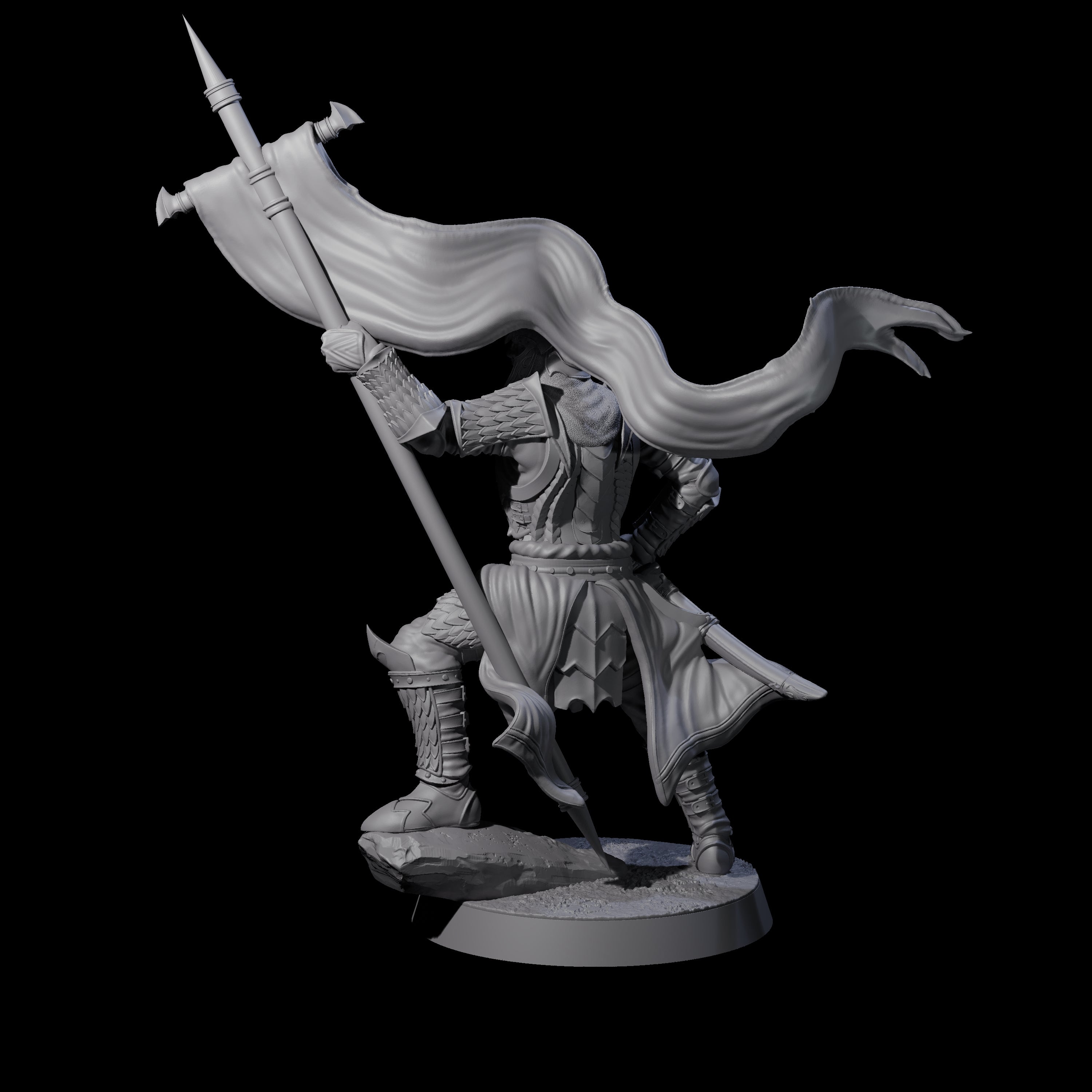 Dragon Spearman G Miniature for Dungeons and Dragons, Pathfinder or other TTRPGs