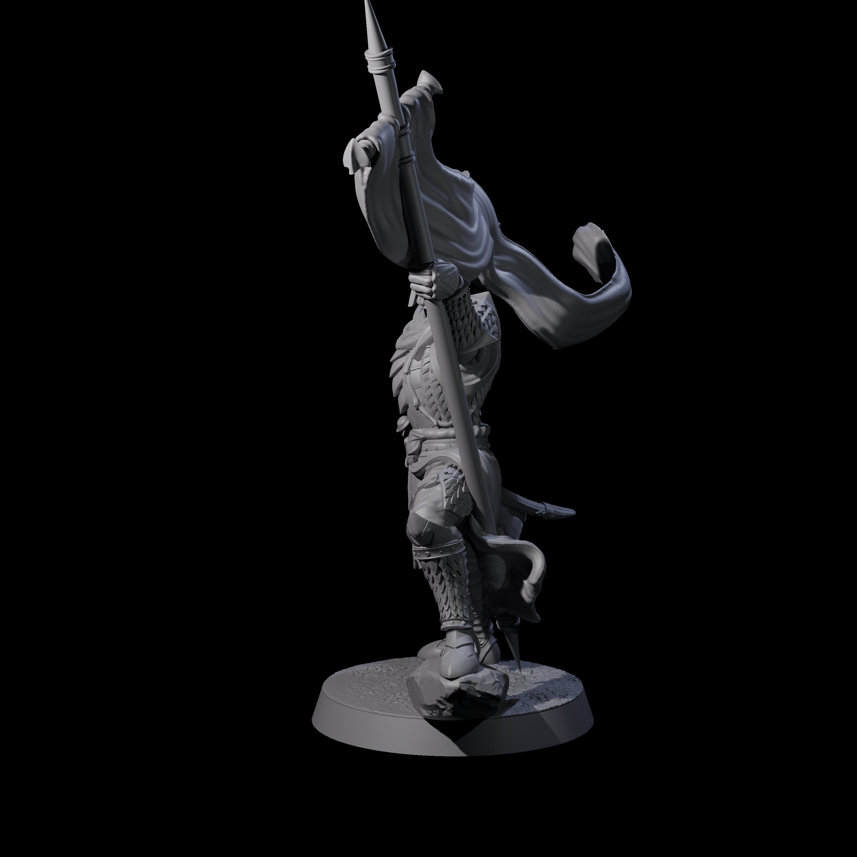 Dragon Spearman G Miniature for Dungeons and Dragons, Pathfinder or other TTRPGs