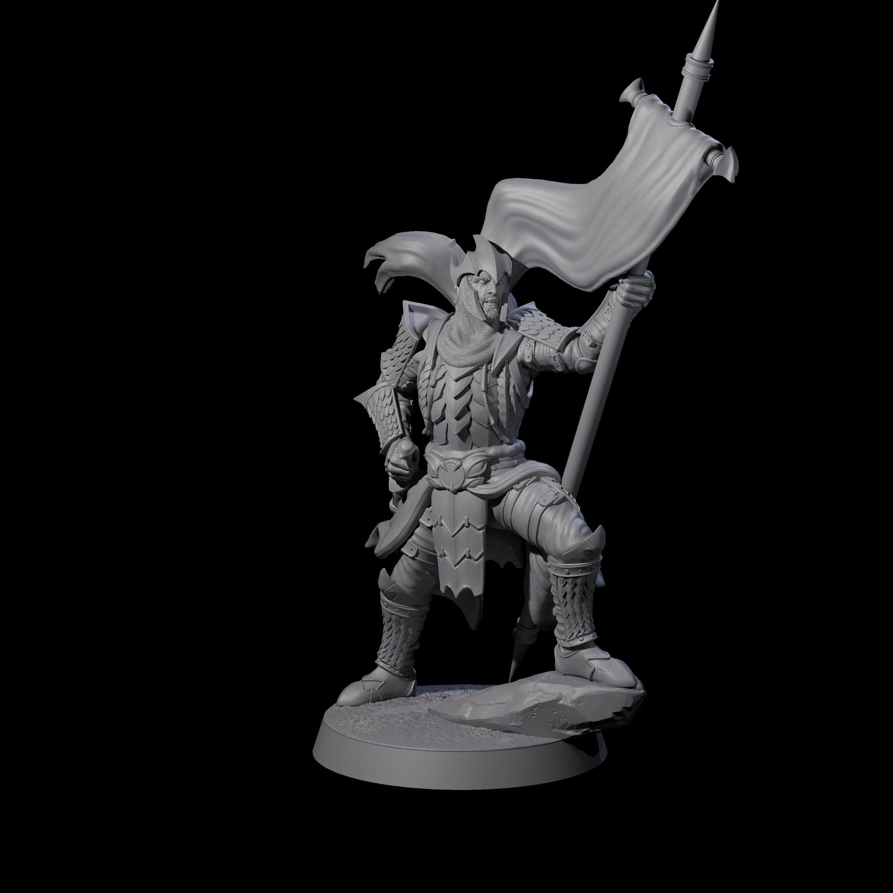 Dragon Spearman G Miniature for Dungeons and Dragons, Pathfinder or other TTRPGs