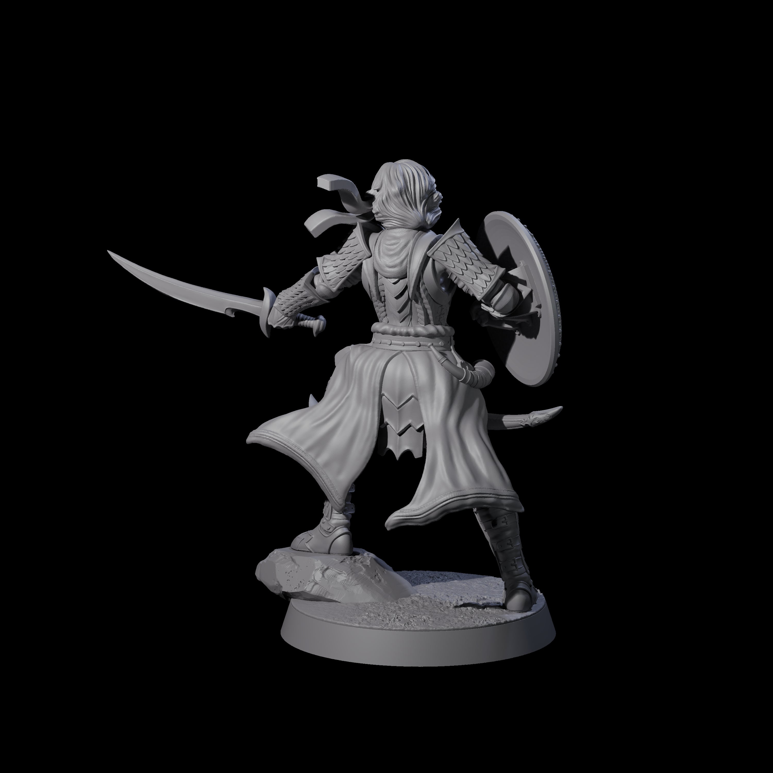 Dragon Spearman H Miniature for Dungeons and Dragons, Pathfinder or other TTRPGs