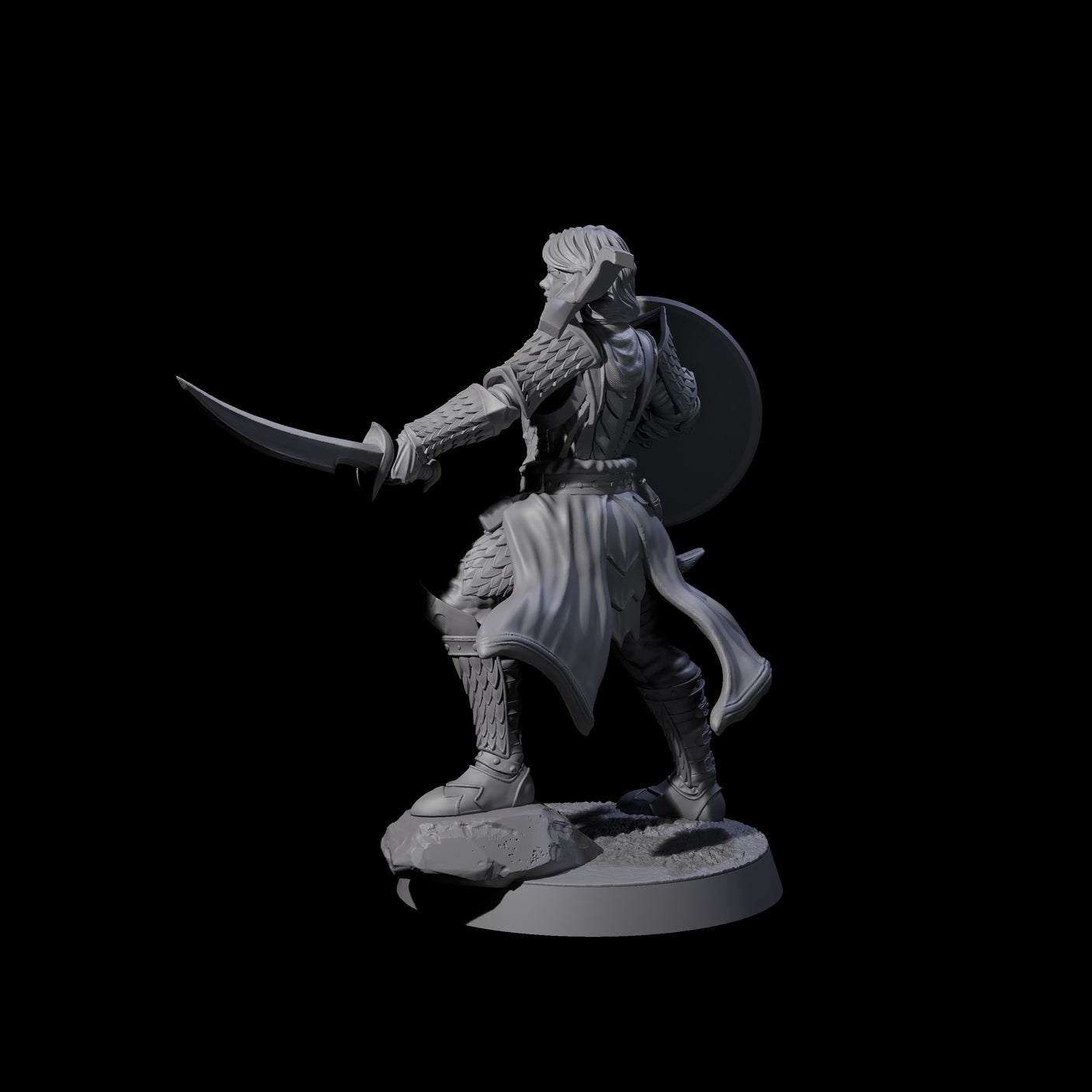 Dragon Spearman H Miniature for Dungeons and Dragons, Pathfinder or other TTRPGs