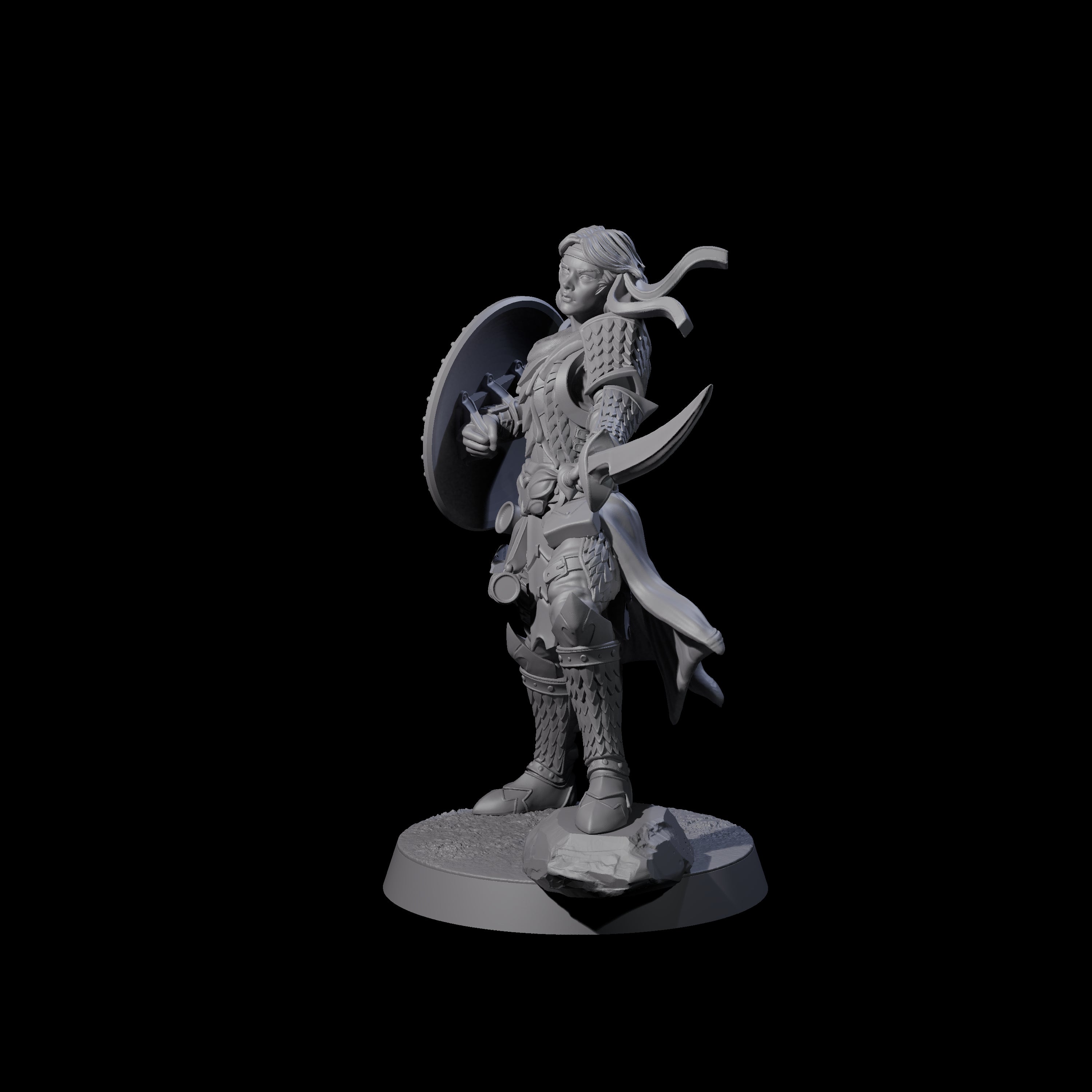 Dragon Spearman H Miniature for Dungeons and Dragons, Pathfinder or other TTRPGs