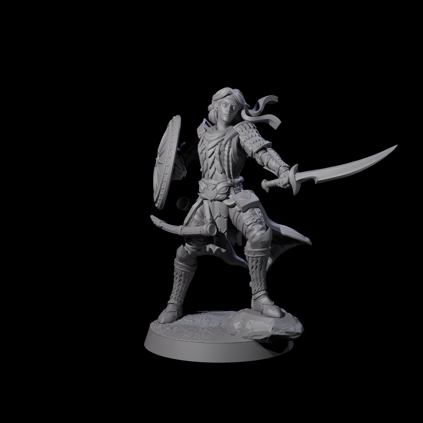 Dragon Spearman H Miniature for Dungeons and Dragons, Pathfinder or other TTRPGs