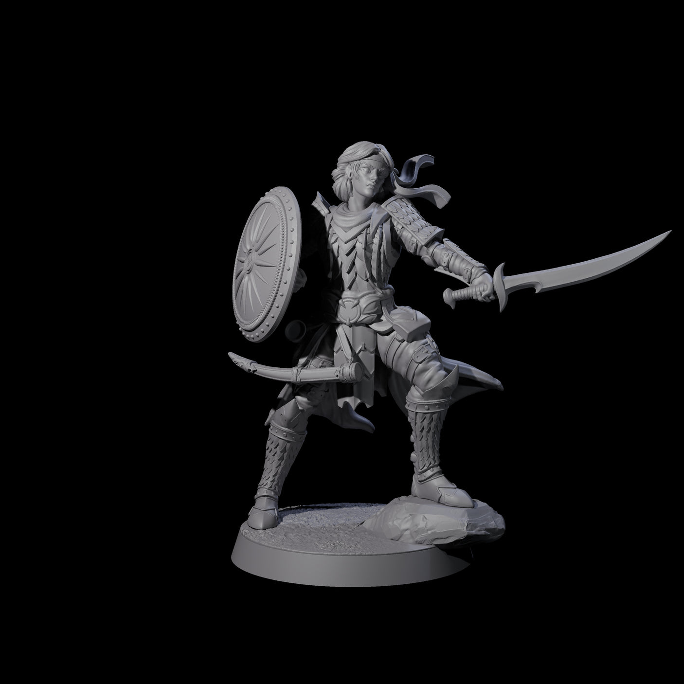 Dragon Spearman H Miniature for Dungeons and Dragons, Pathfinder or other TTRPGs