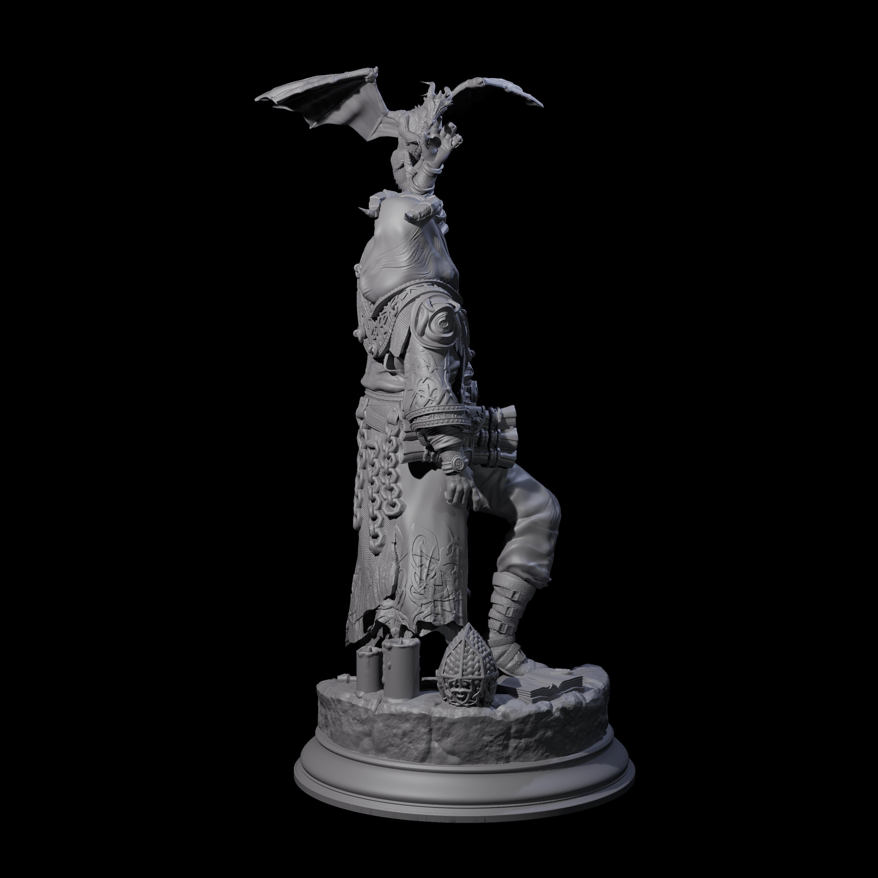 Dragon Tamer Tiefling Miniature for Dungeons and Dragons, Pathfinder or other TTRPGs