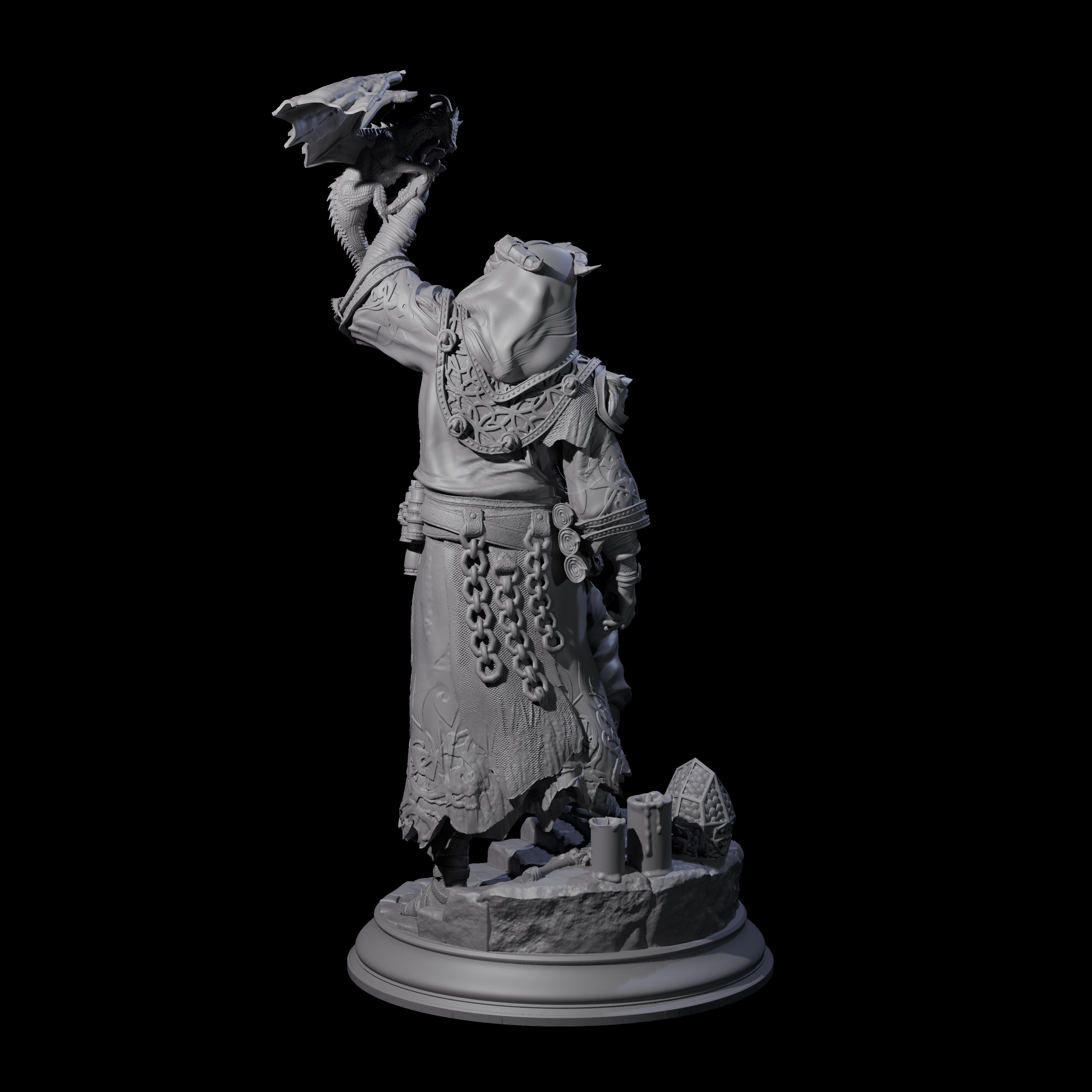 Dragon Tamer Tiefling Miniature for Dungeons and Dragons, Pathfinder or other TTRPGs