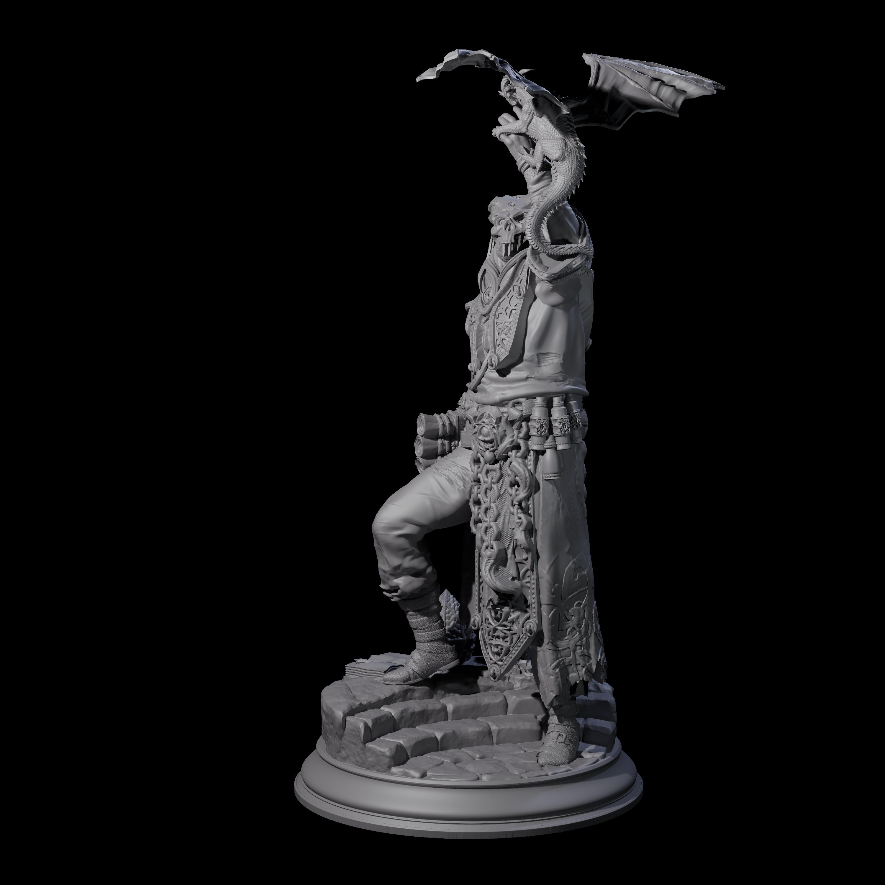 Dragon Tamer Tiefling Miniature for Dungeons and Dragons, Pathfinder or other TTRPGs