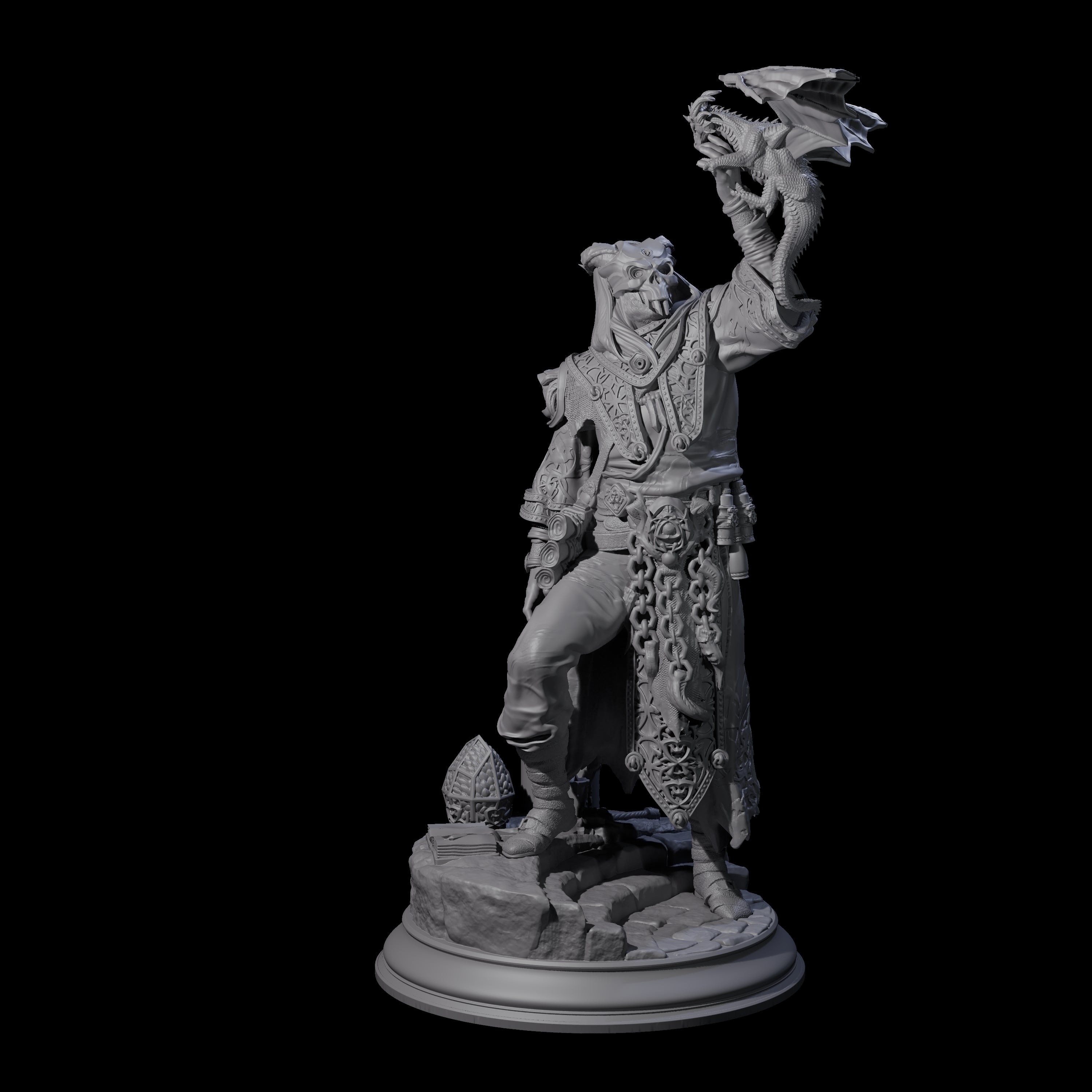 Dragon Tamer Tiefling Miniature for Dungeons and Dragons, Pathfinder or other TTRPGs