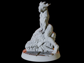 Dragonborn Pin-up Miniature for Dungeons and Dragons, Pathfinder or other TTRPGs